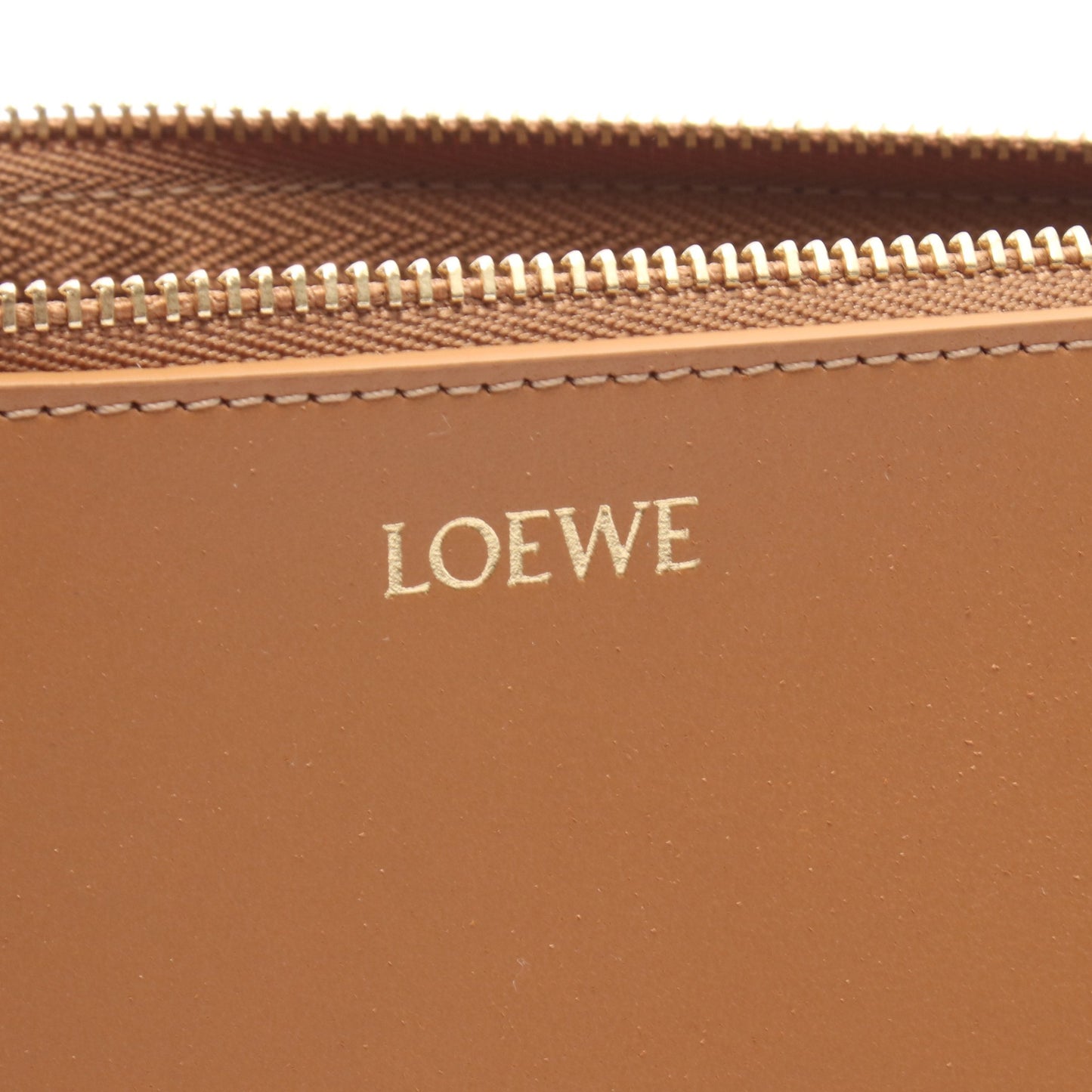 パズルフォルド ポーチ クラッチバッグ レザー ライトブラウン 2WAY ロエベ バッグ LOEWE