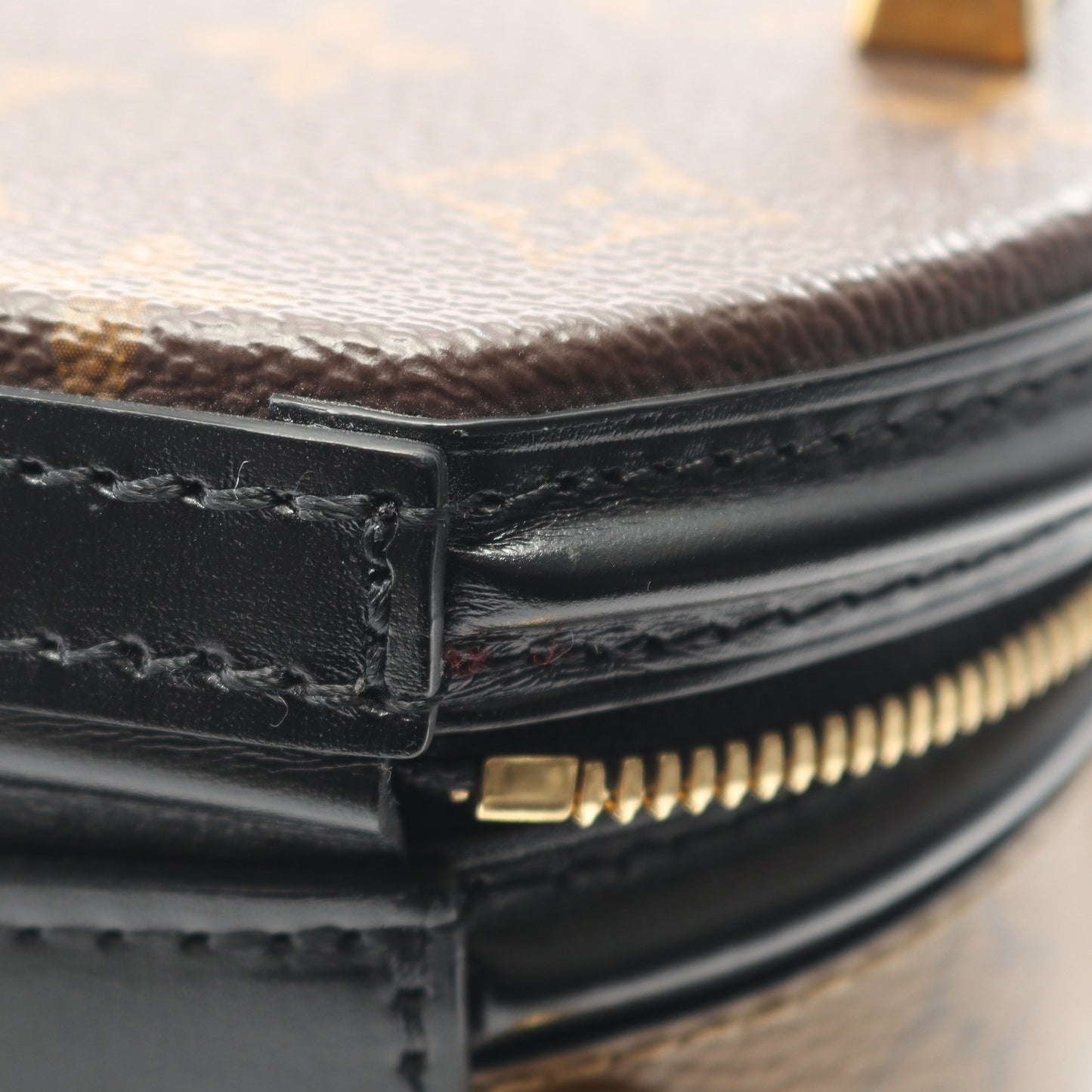 カンヌ モノグラムリバース ハンドバッグ バニティバッグ PVC レザー ブラウン ブラック 2WAY ルイヴィトン バッグ LOUIS VUITTON