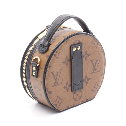 ミニ ボワット シャポー モノグラムリバース ハンドバッグ PVC レザー ブラウン ブラック 2WAY ルイヴィトン