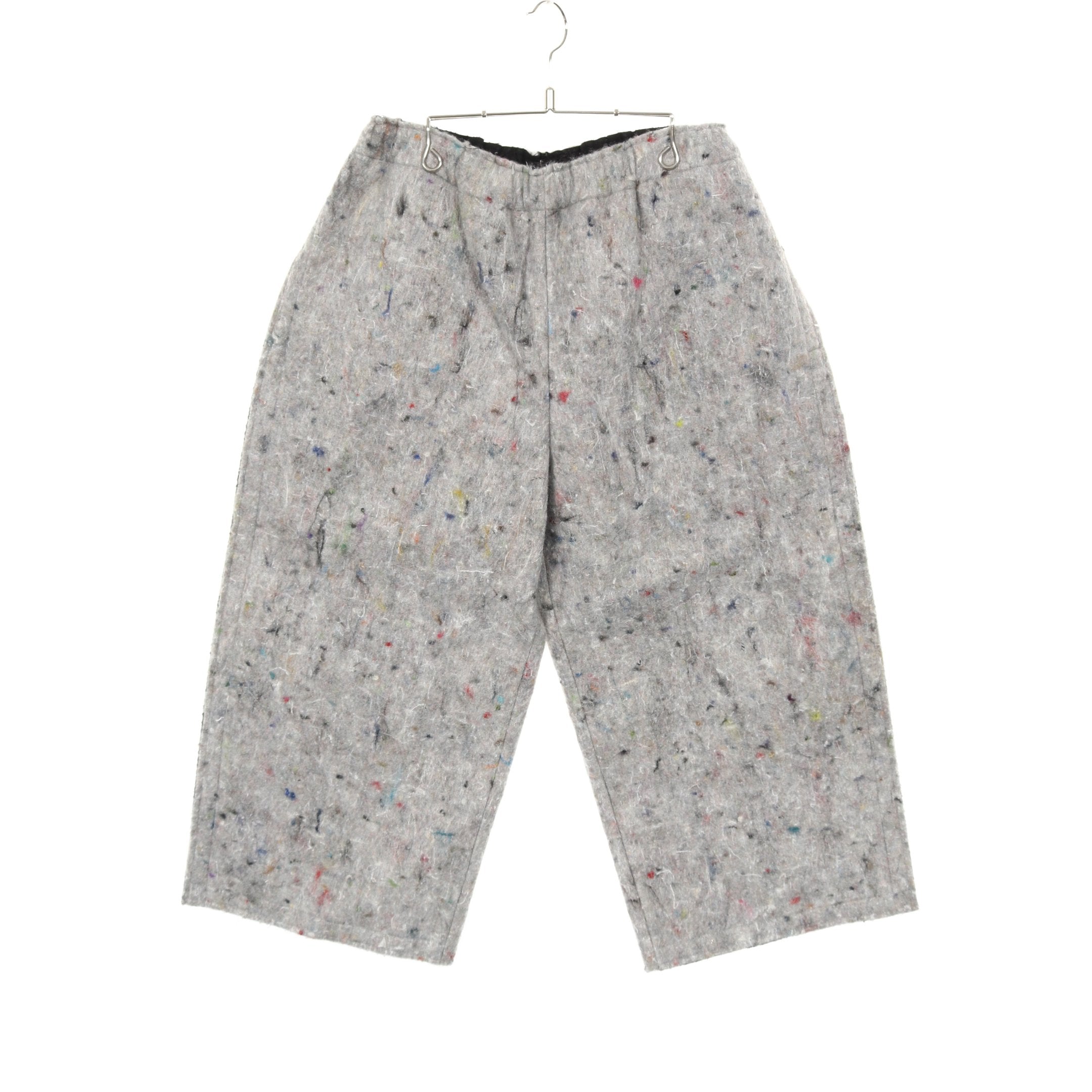 コムデギャルソン　ショートジャケット　フェルト フェルト クロップド パンツ ナイロン グレー マルチカラー