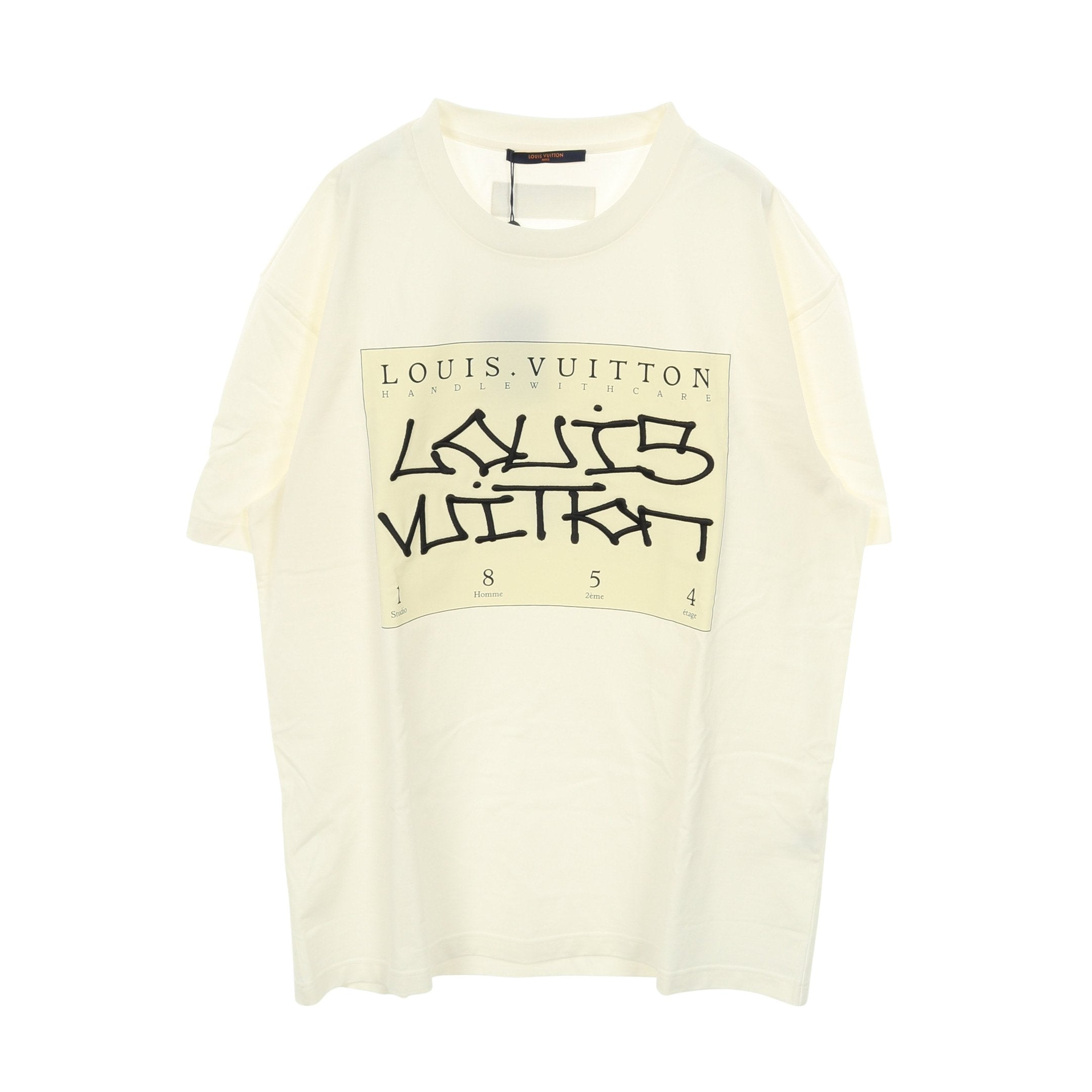 LOUIS VUITTON インサイドアウトグラフィック刺繍Tシャツ　Mサイズ インサイドアウト グラフィックロゴ刺繍 Tシャツ クルーネック