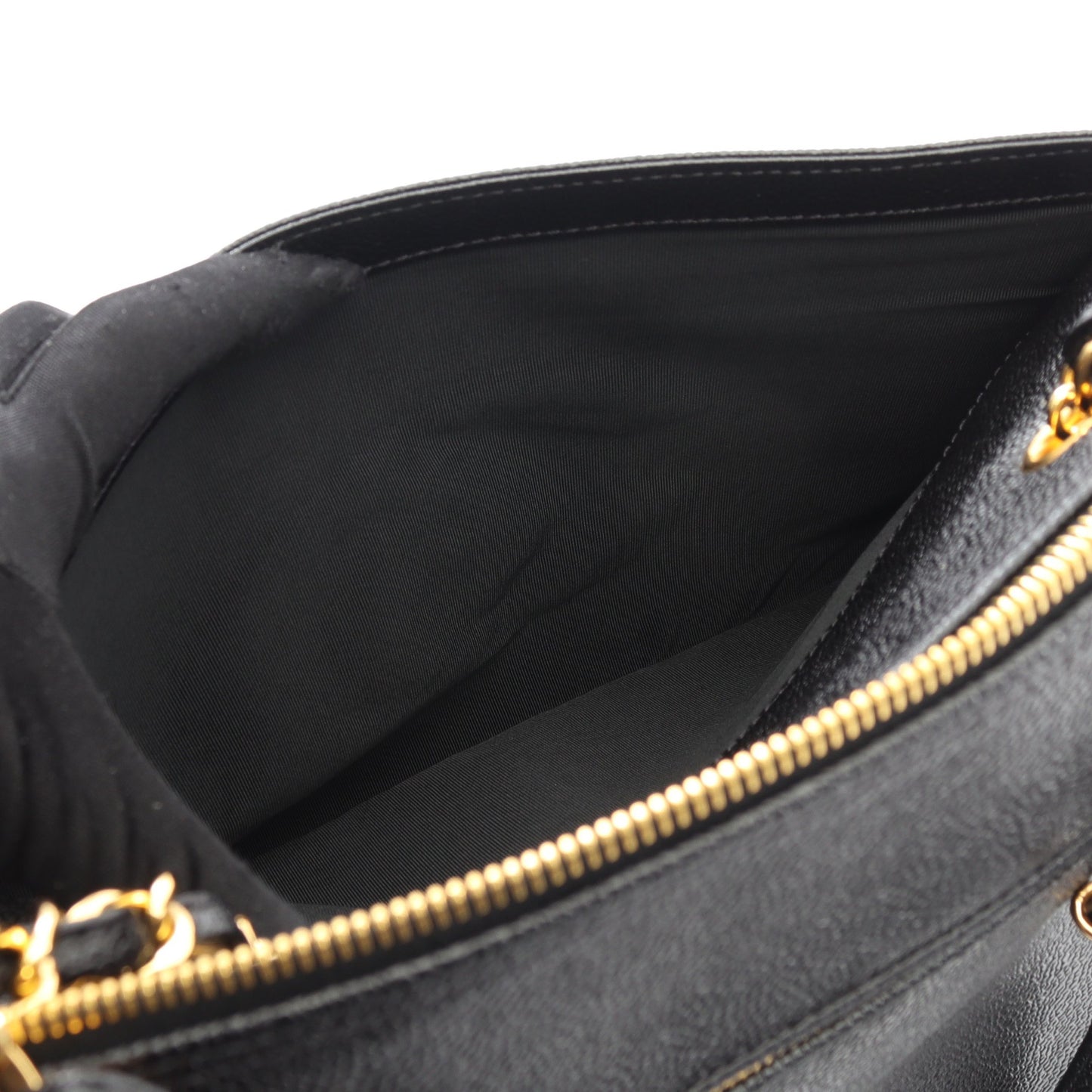 デカココマーク チェーンショルダーバッグ キャビアスキン ブラック ゴールド金具 シャネル バッグ CHANEL