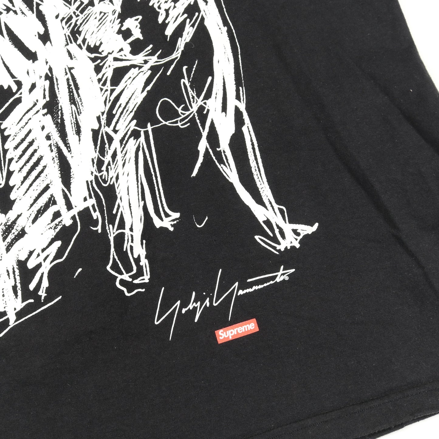 Supreme × Yoji Yamamoto Scribble Portrait Tee 半袖Tシャツ コットン ブラック シュプリーム トップス Supreme