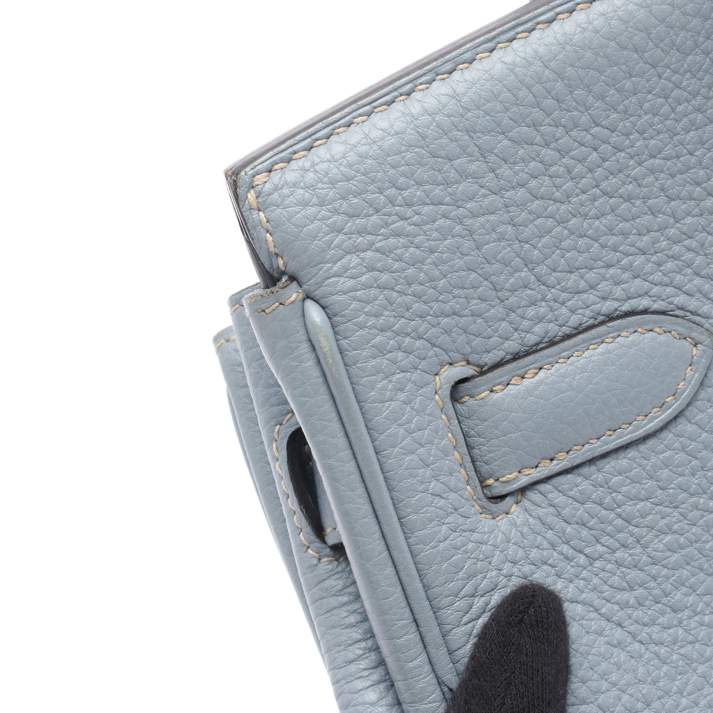 バーキン30 ブルーラン ハンドバッグ トゴ ライトブルー シルバー金具 □P刻印 エルメス バッグ HERMES