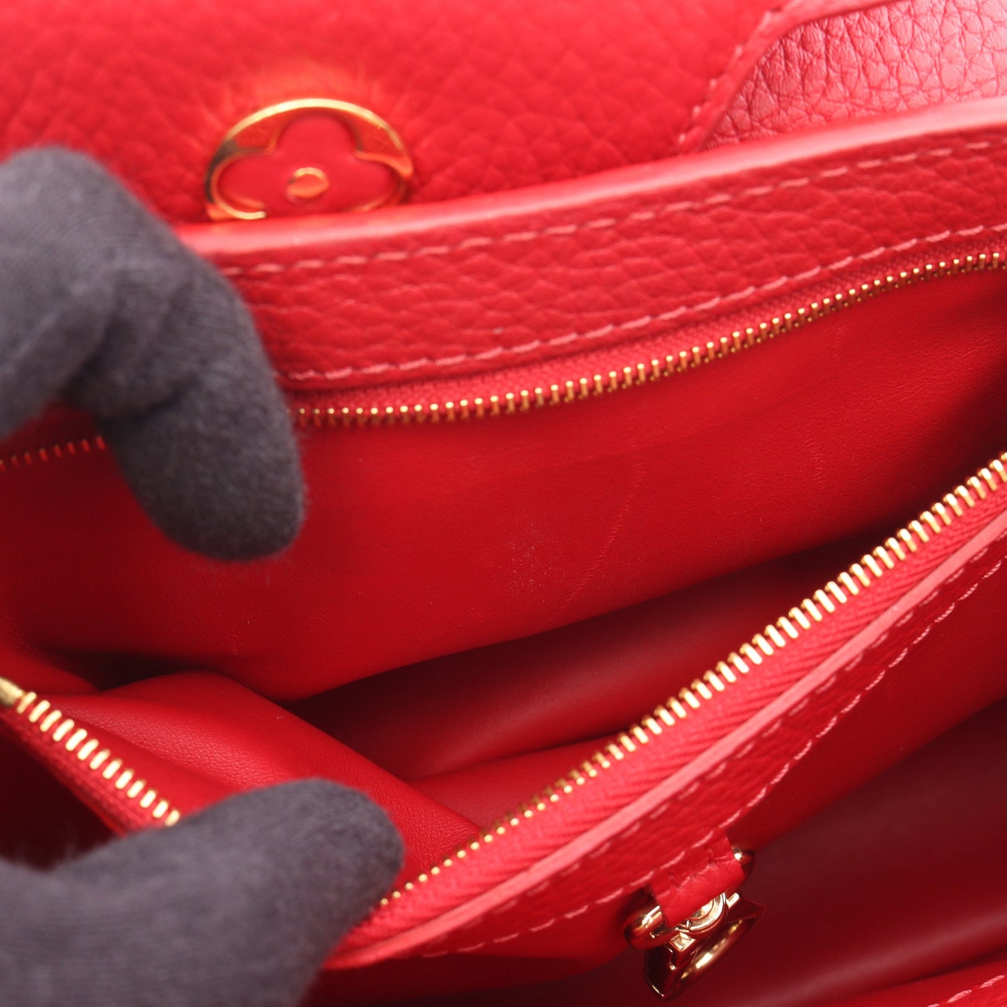 カプシーヌBB スカーレット ハンドバッグ トリヨンレザー レッド 2WAY ルイヴィトン バッグ LOUIS VUITTON