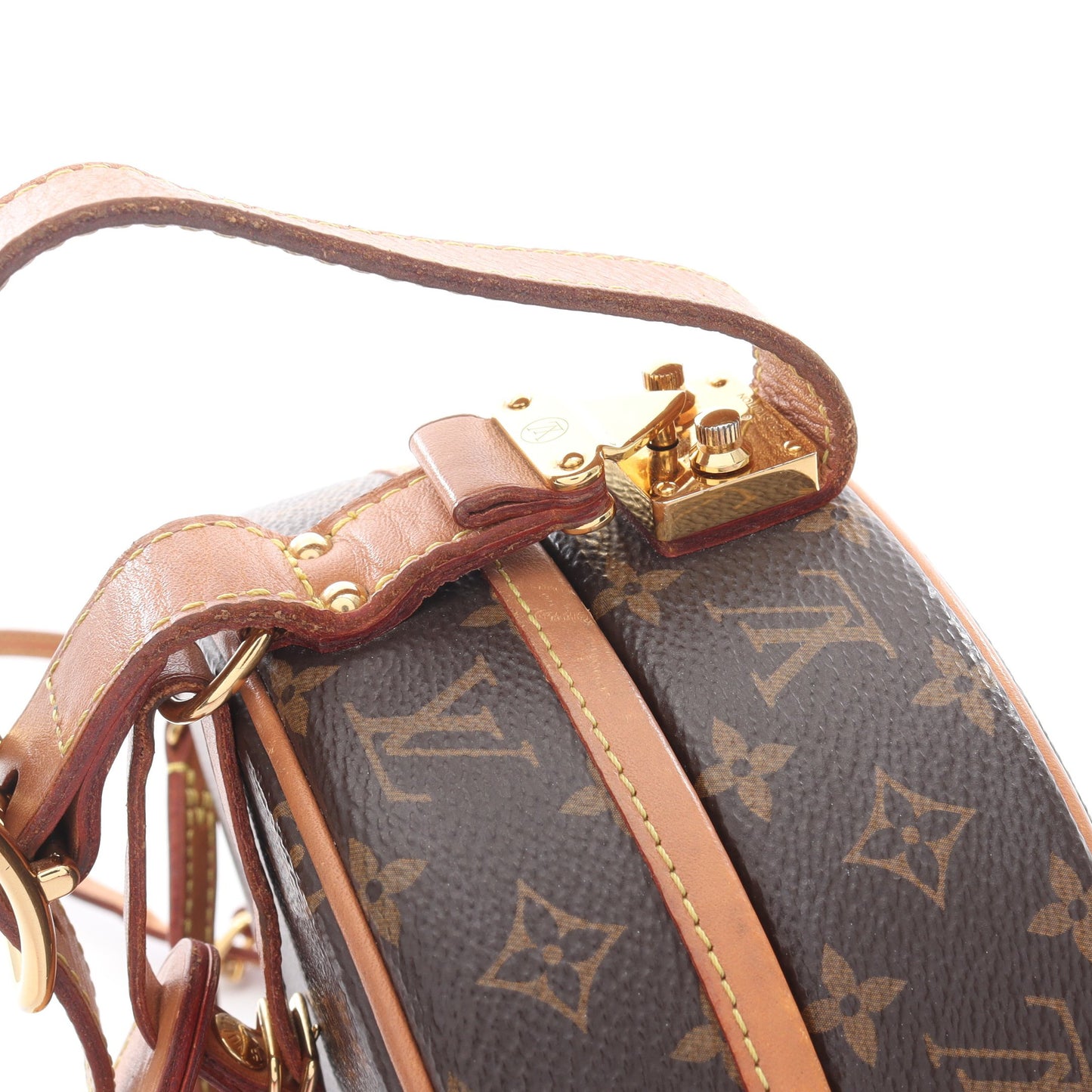 プティット ボワット シャポー モノグラム ハンドバッグ PVC レザー ブラウン ルイヴィトン バッグ LOUIS VUITTON