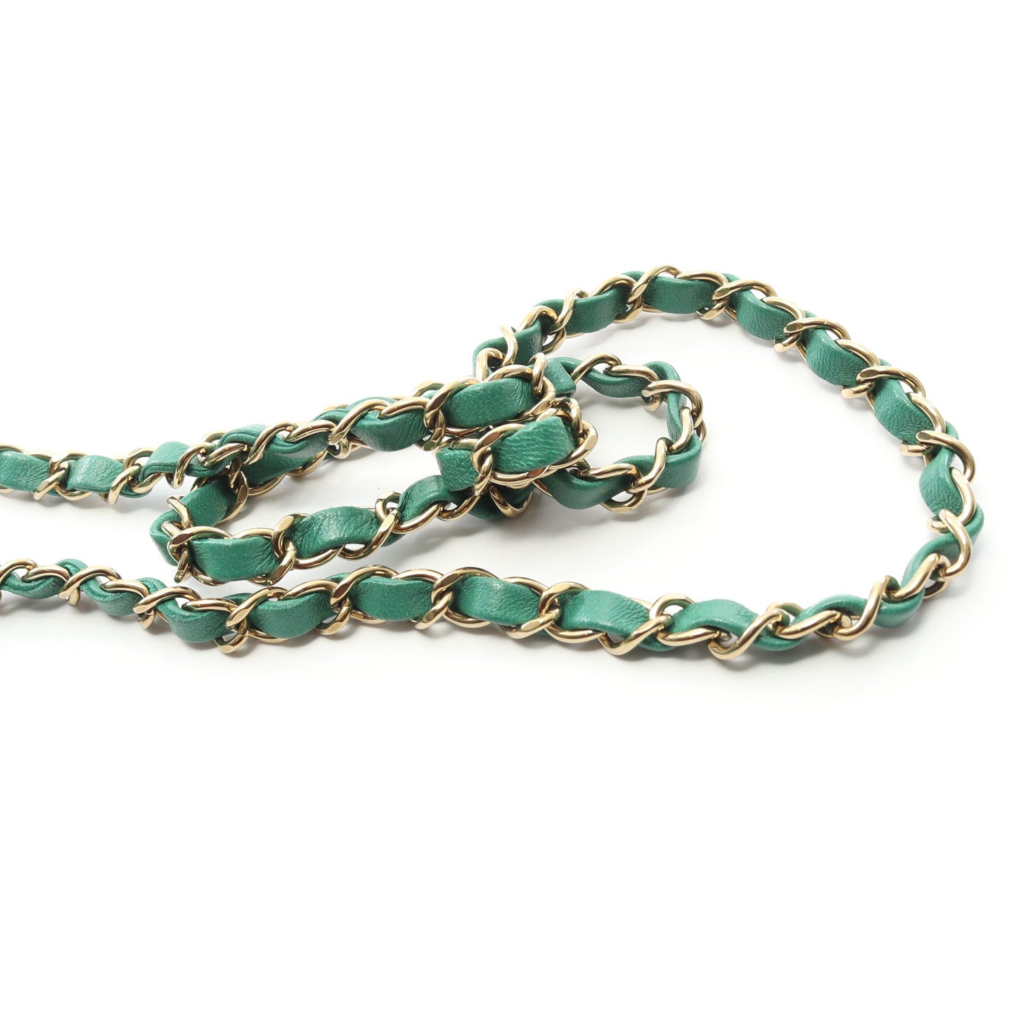 ミニマトラッセ チェーンショルダーバッグ ラムスキン グリーン ゴールド金具 シャネル バッグ CHANEL