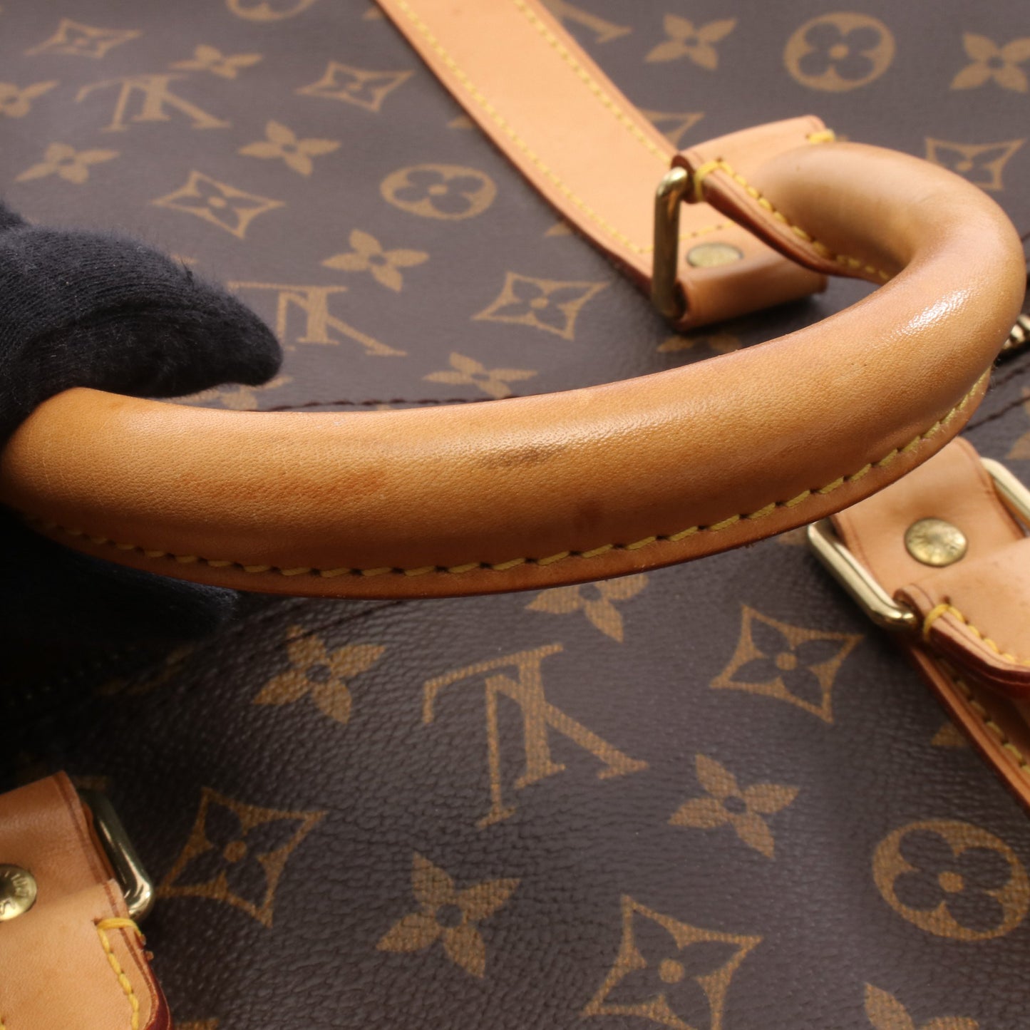 キーポル55 モノグラム ボストンバッグ PVC レザー ブラウン ルイヴィトン バッグ LOUIS VUITTON