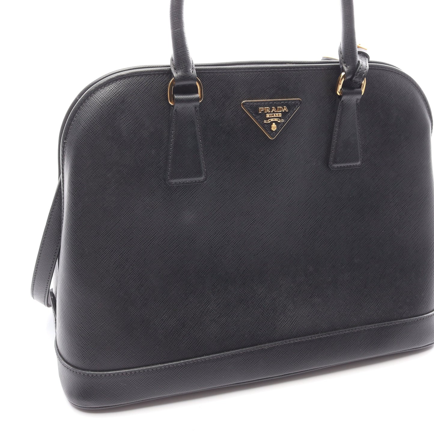 SAFFIANO LUX ハンドバッグ サフィアーノレザー ブラック 2WAY プラダ バッグ PRADA