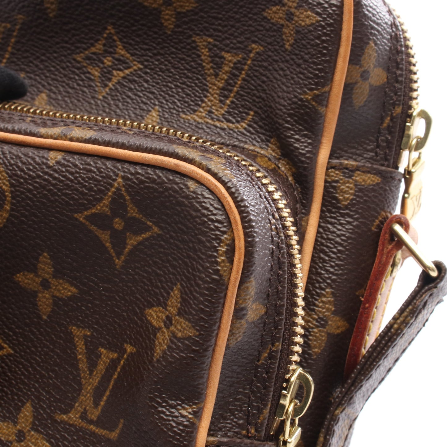 アマゾン モノグラム ショルダーバッグ PVC レザー ブラウン ルイヴィトン バッグ LOUIS VUITTON