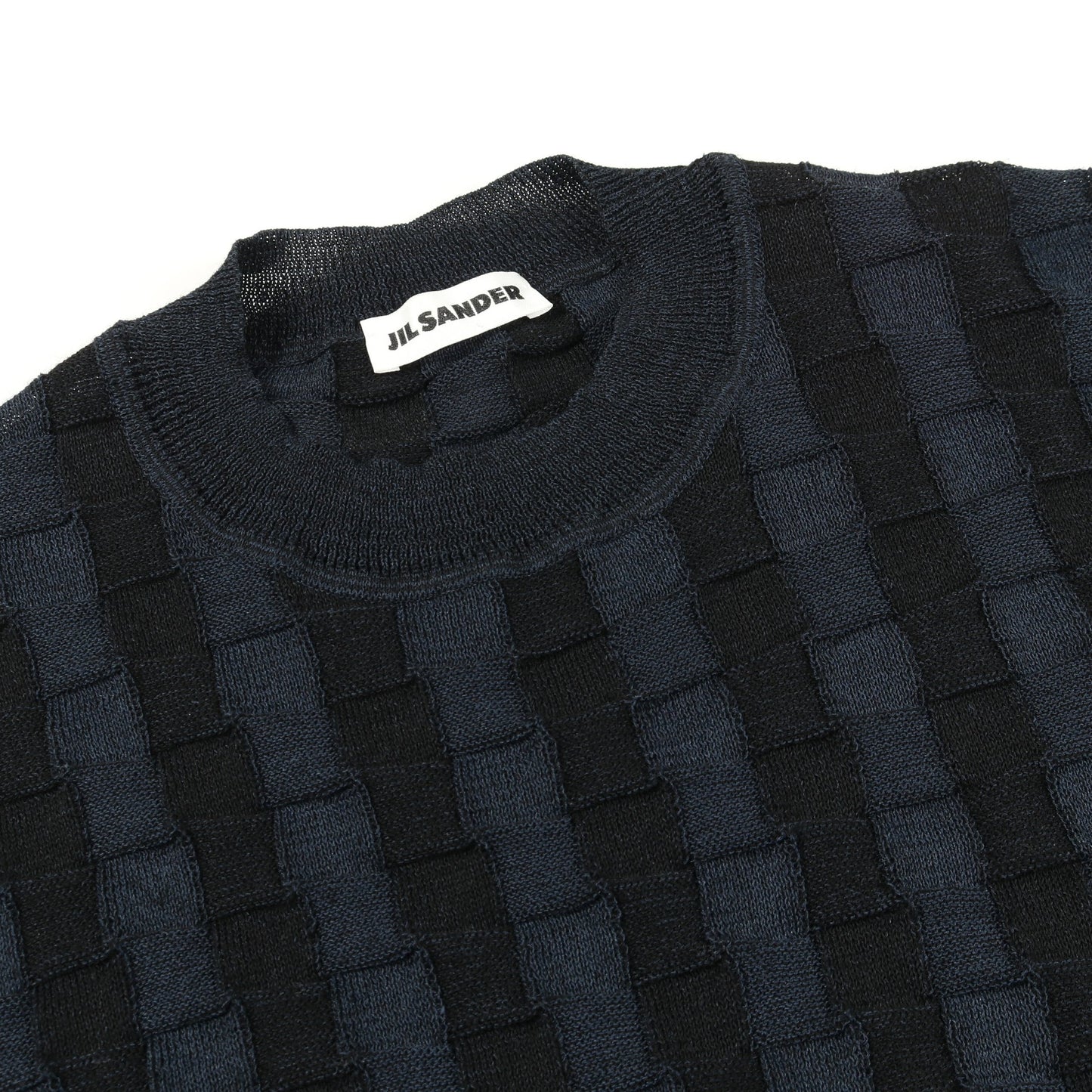 ニット クルーネック 長袖 ウール ネイビー ブラック ジルサンダー トップス JIL SANDER