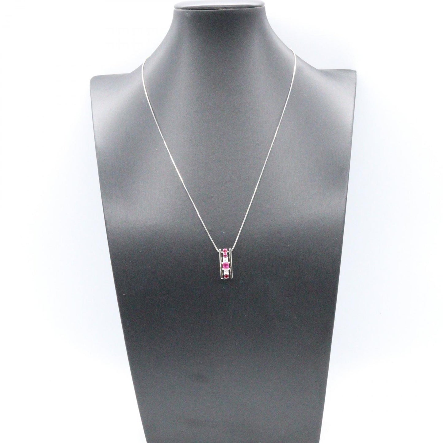 ルビー ダイヤ ネックレス ネックレス K18WG ルビー ダイヤモンド ホワイトゴールド レッド クリア タサキ アクセサリー TASAKI