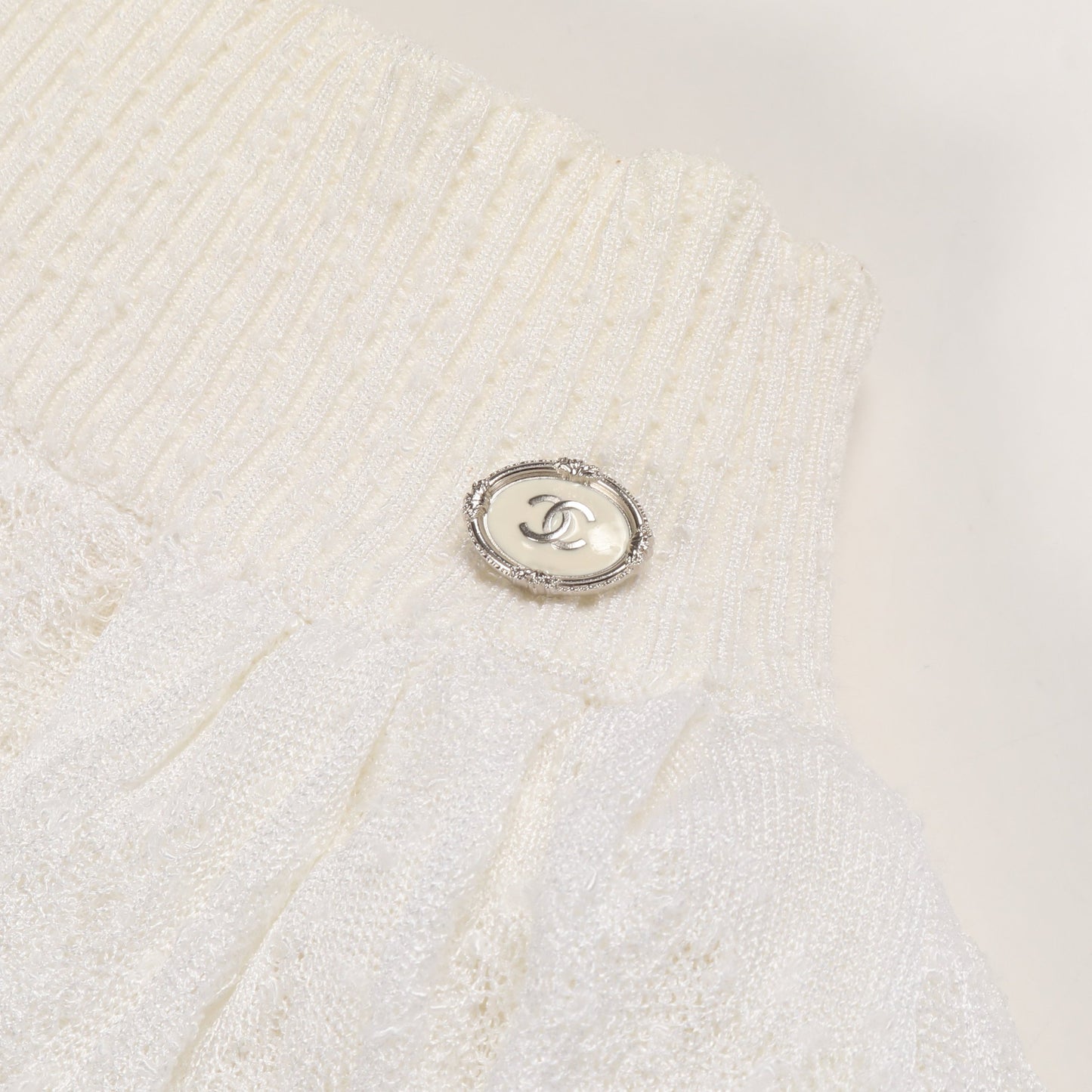 ココマークボタン レース スカート ビスコース ホワイト シャネル ボトムス CHANEL