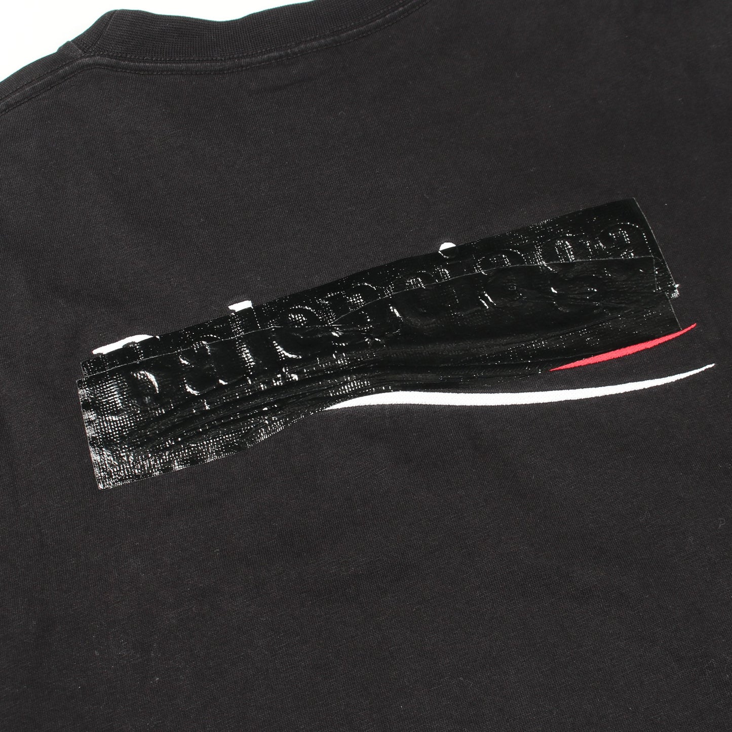 GAFFER バックロゴ ラージフィット 半袖Tシャツ コットン ブラック バレンシアガ トップス BALENCIAGA