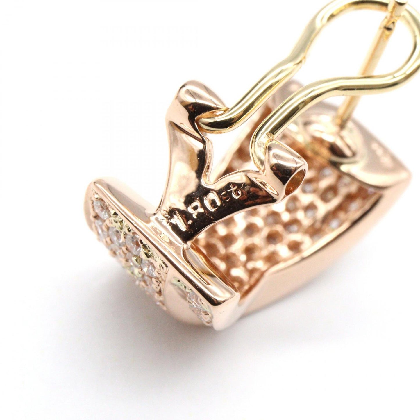 ダイヤモンド ピアス ピアス K18PG ダイヤモンド ピンクゴールド クリア クイーン アクセサリー Queen