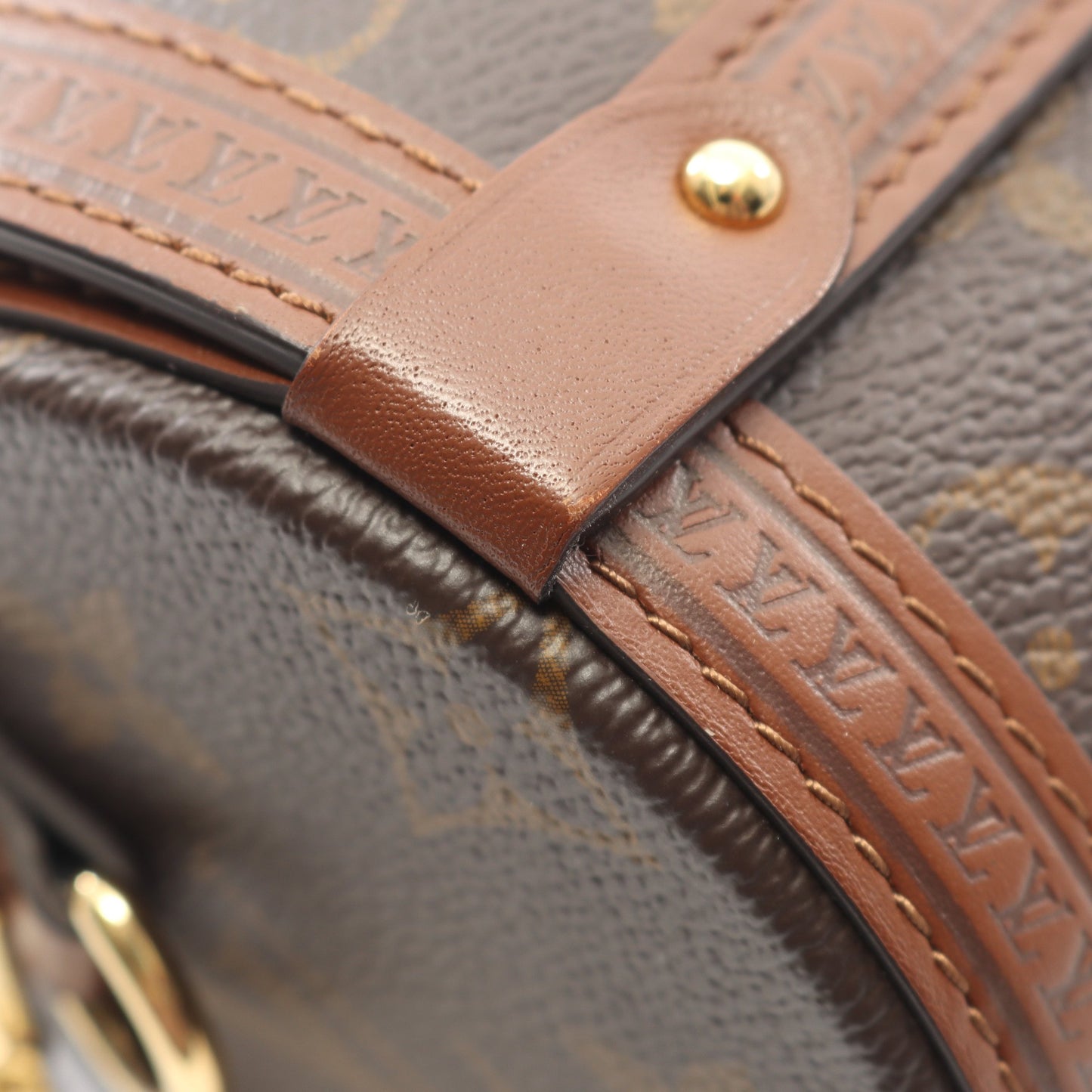 パピヨン トランク モノグラム チェーンハンドバッグ PVC レザー ブラウン 2WAY ルイヴィトン バッグ LOUIS VUITTON
