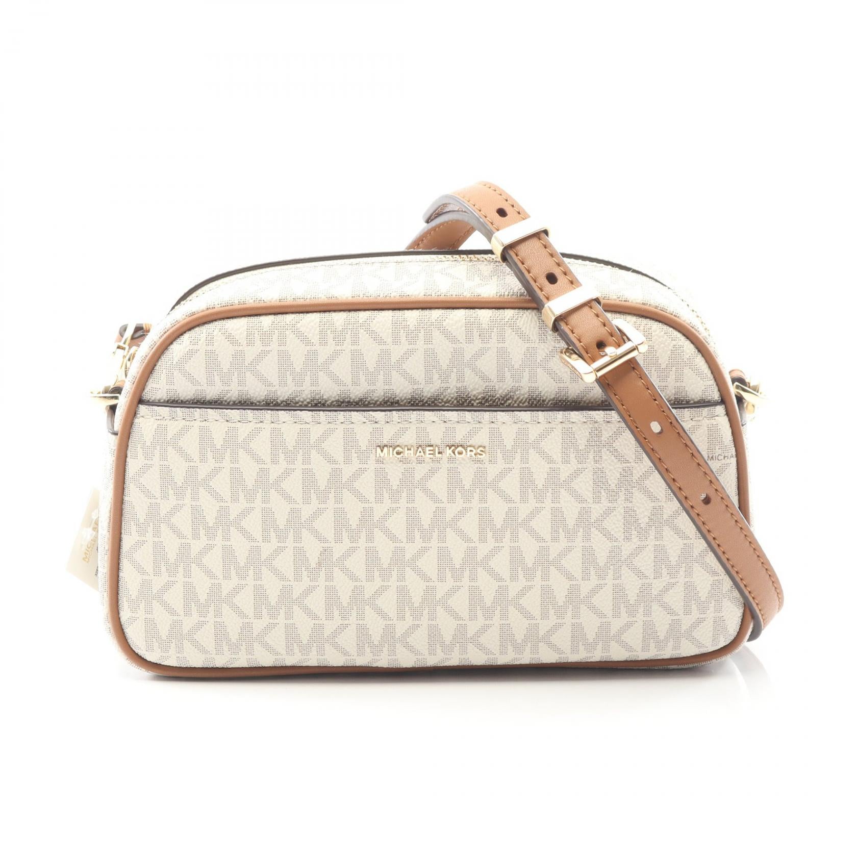 マイケルコース Michael Kors JET SET ジェットセット スモール ショルダーバッグ バッグ PVCコーティングキャンバス レザー レディース ブラウン系 32F5GJ6C5B252 【新品】 JET SET ジェットセット スモール ショルダーバッグ PVCコーティング