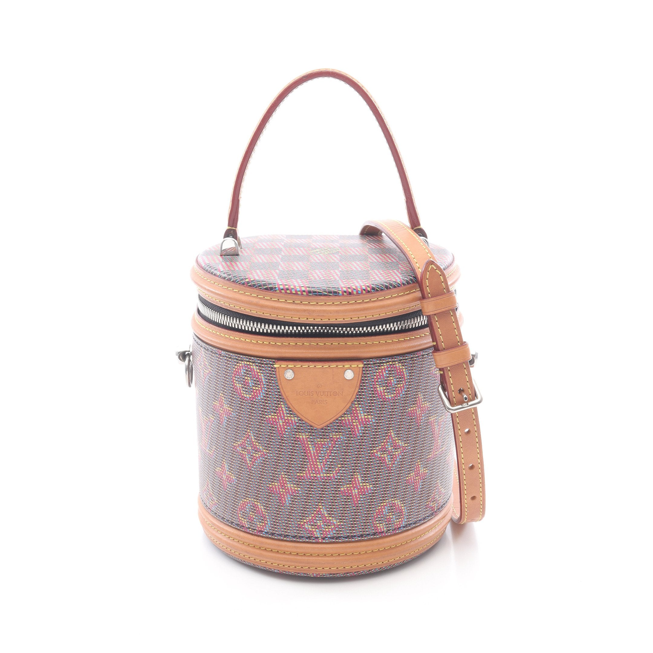 カンヌ モノグラムLVポップ ハンドバッグ バニティバッグ レザー