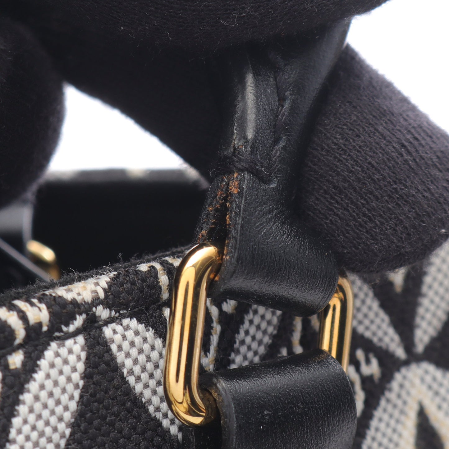 オンザゴー GM Since 1854 モノグラムジャガード ショルダーバッグ トートバッグ キャンバス レザー グレー ブラック 2WAY ルイヴィトン バッグ LOUIS VUITTON