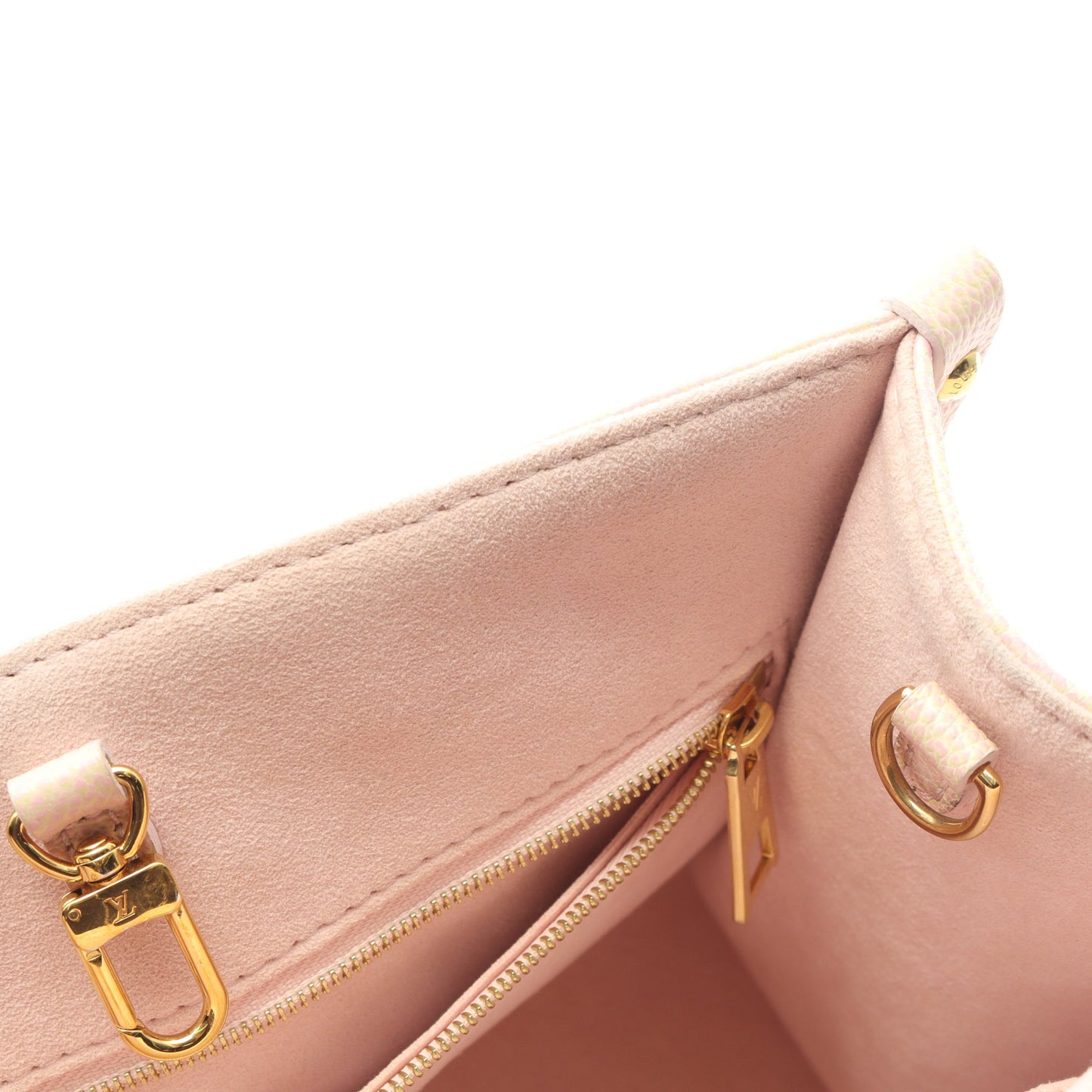 オンザゴーPM モノグラムアンプラント サマースターダスト ハンドバッグ レザー ピンク イエロー 2WAY ルイヴィトン バッグ LOUIS VUITTON