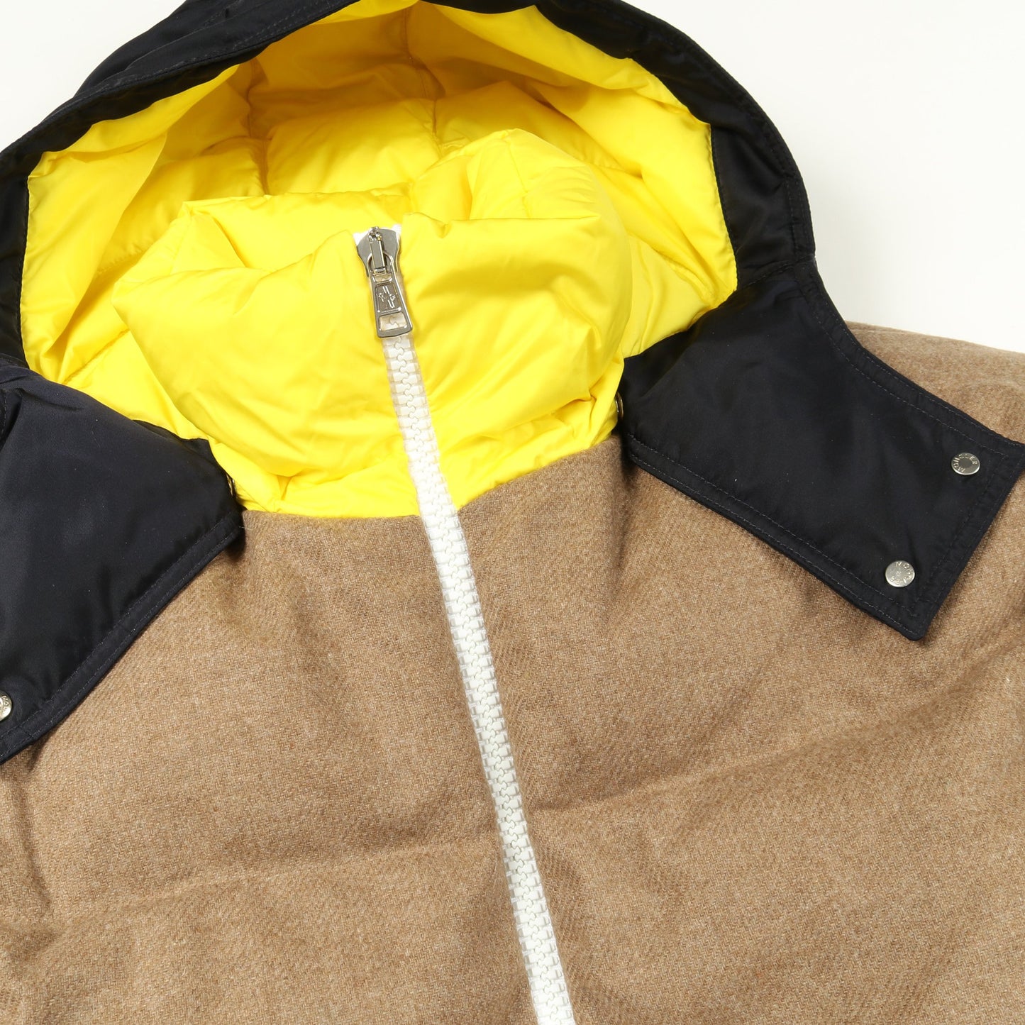 GENIUS 1 JW ANDERSON STONORY ダウンジャケット ウール ナイロン ベージュ イエロー モンクレール アウター MONCLER