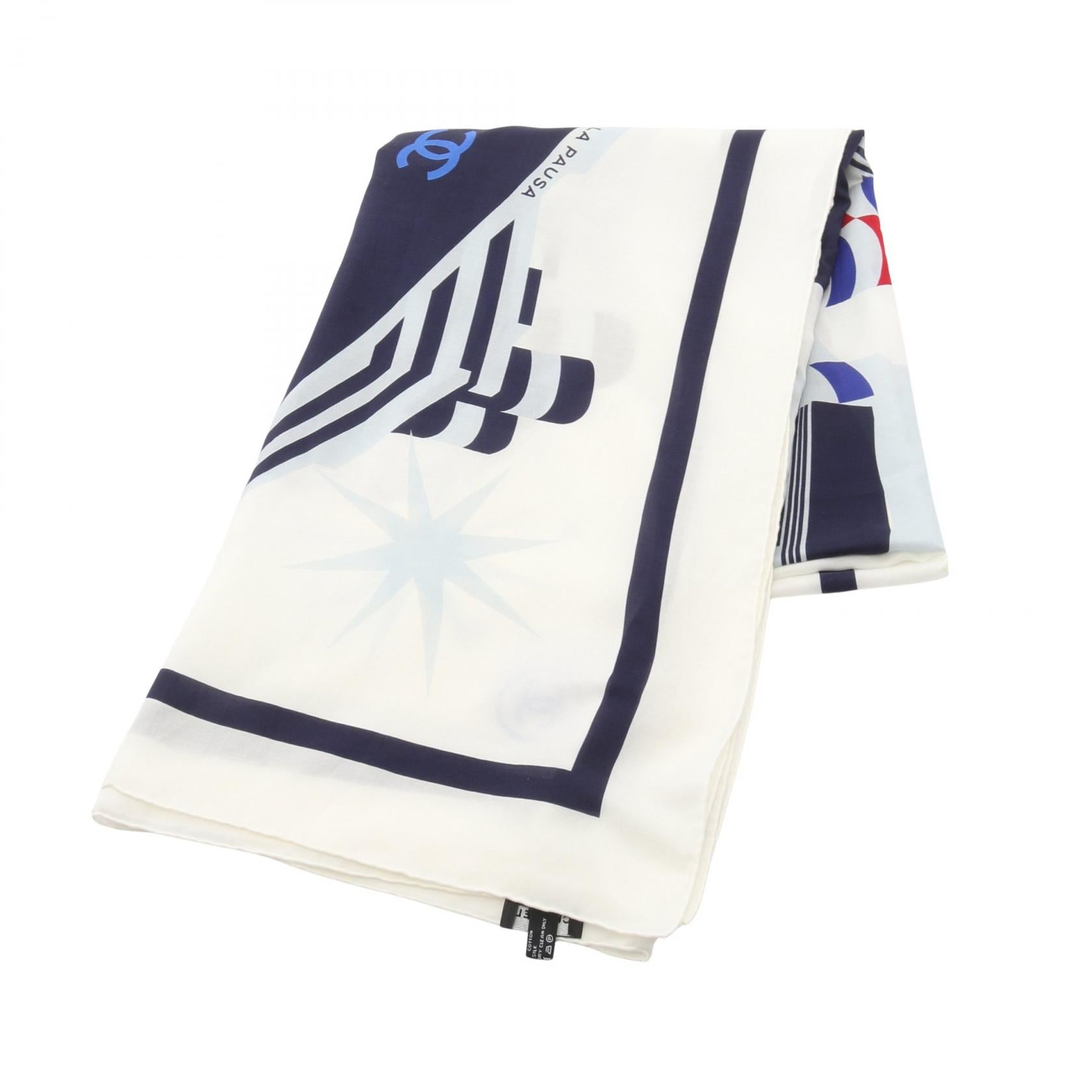 シャネル スカーフ コットン ストール ココマーク 白 FR174 シャネル スカーフ コットン ストール ココマーク 白 FR174 - メルカリ