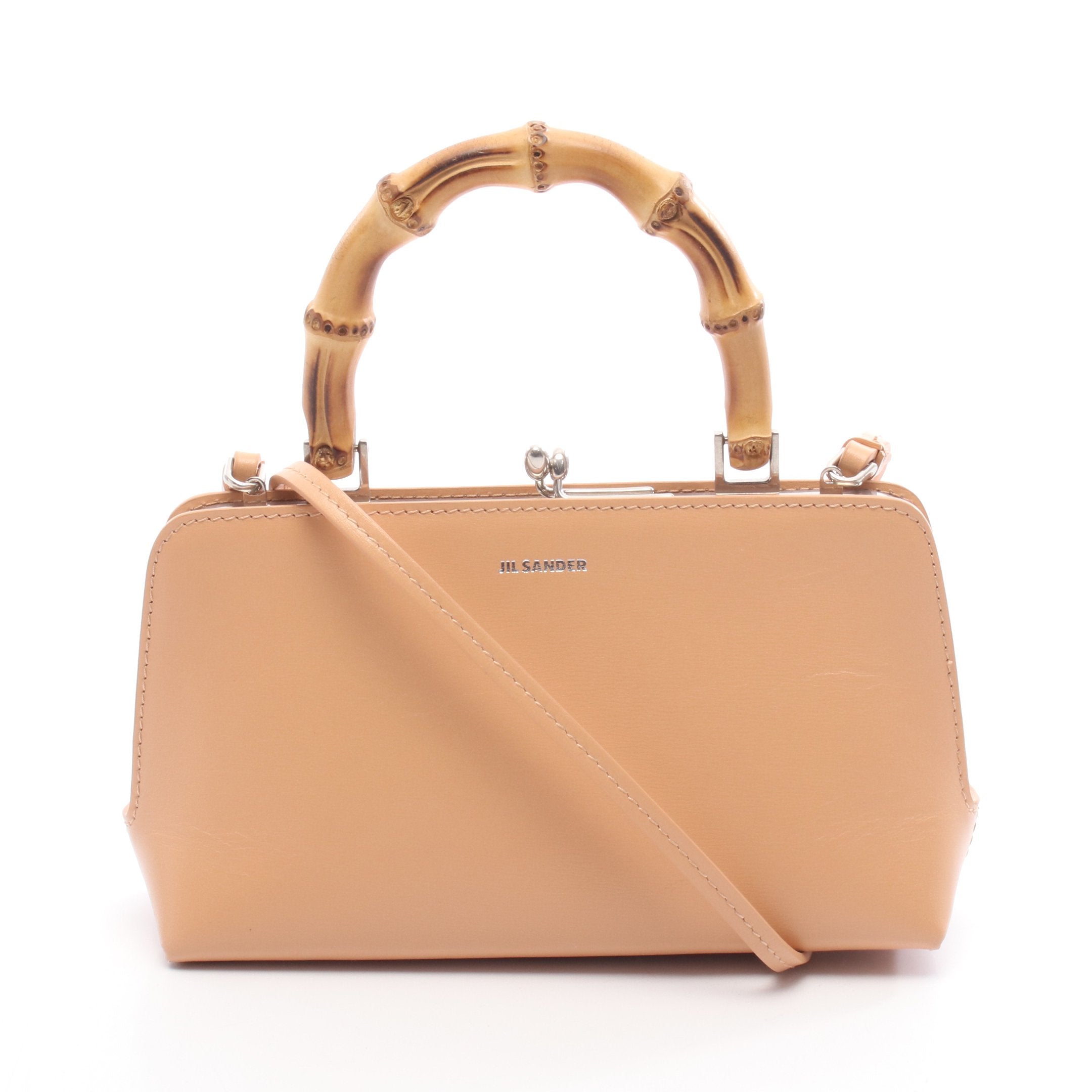 GOJI MINI ゴジ ミニ バンブー ハンドバッグ レザー ベージュ 2WAY