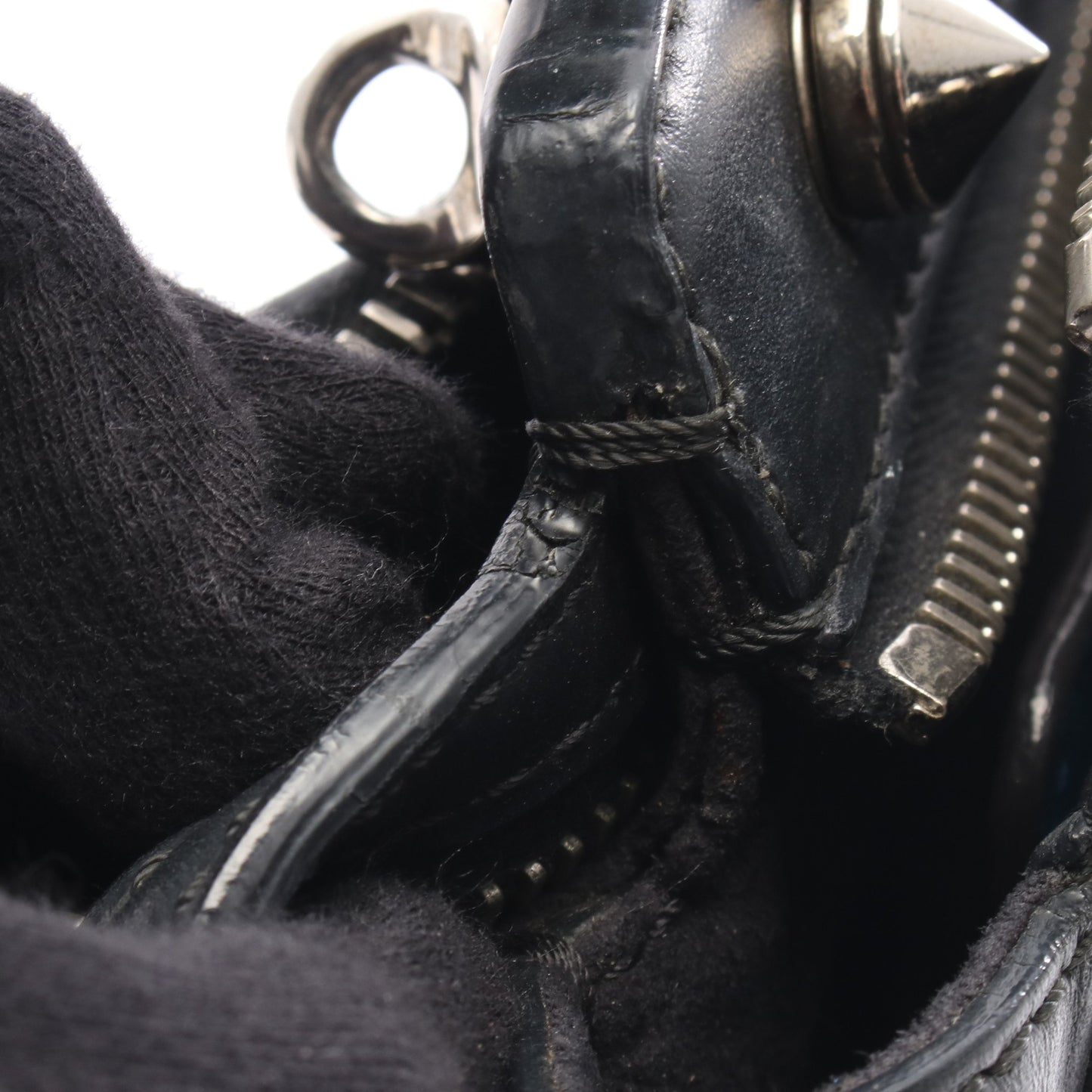 DOT COM ドットコム ハンドバッグ レザー ブラック 2WAY フェンディ バッグ FENDI