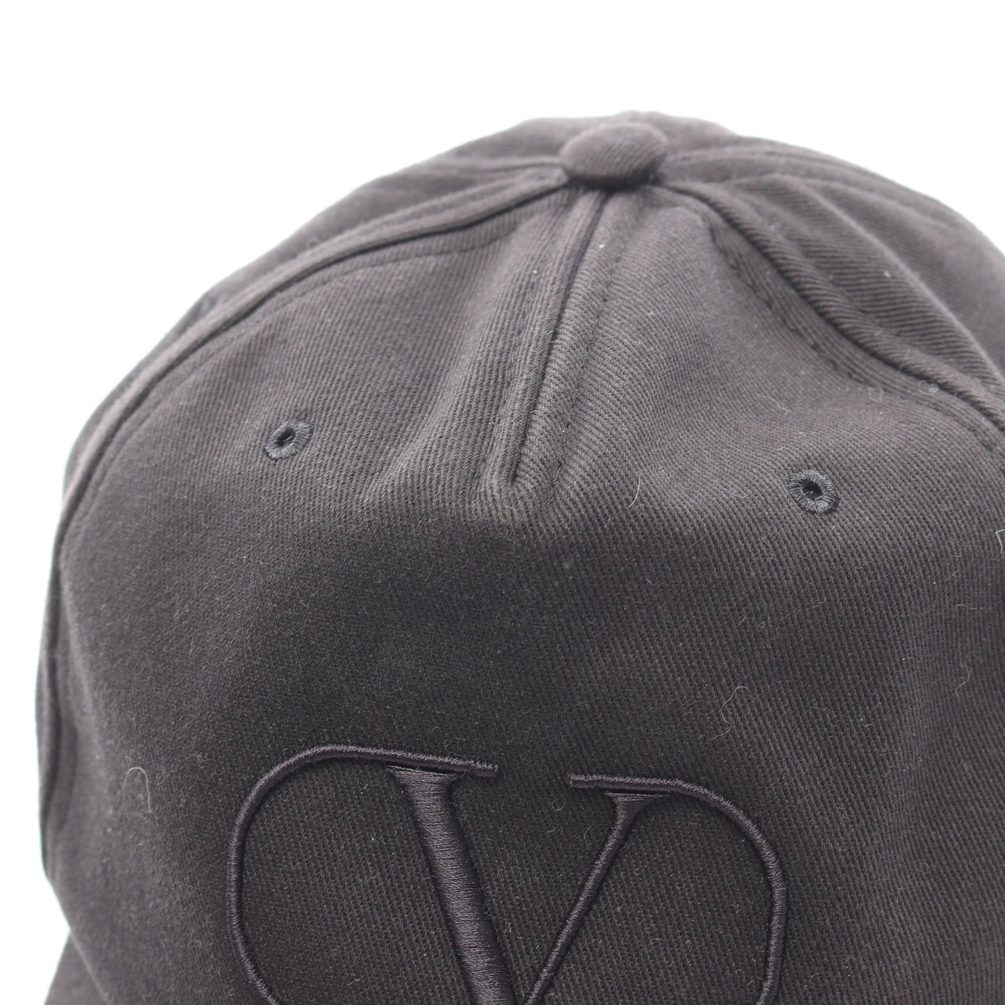 Vロゴ キャップ コットン ブラック ヴァレンティノ 財布・小物 VALENTINO