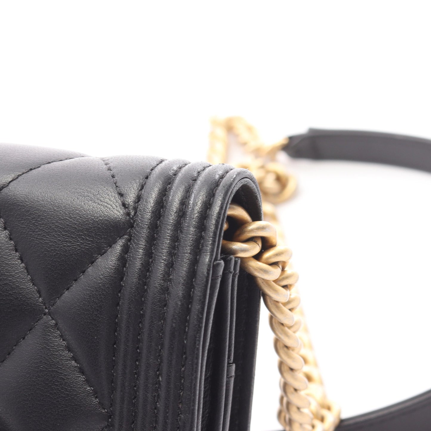 ボーイシャネル マトラッセ チェーンウォレット ラムスキン ブラック ゴールド金具 シャネル バッグ CHANEL