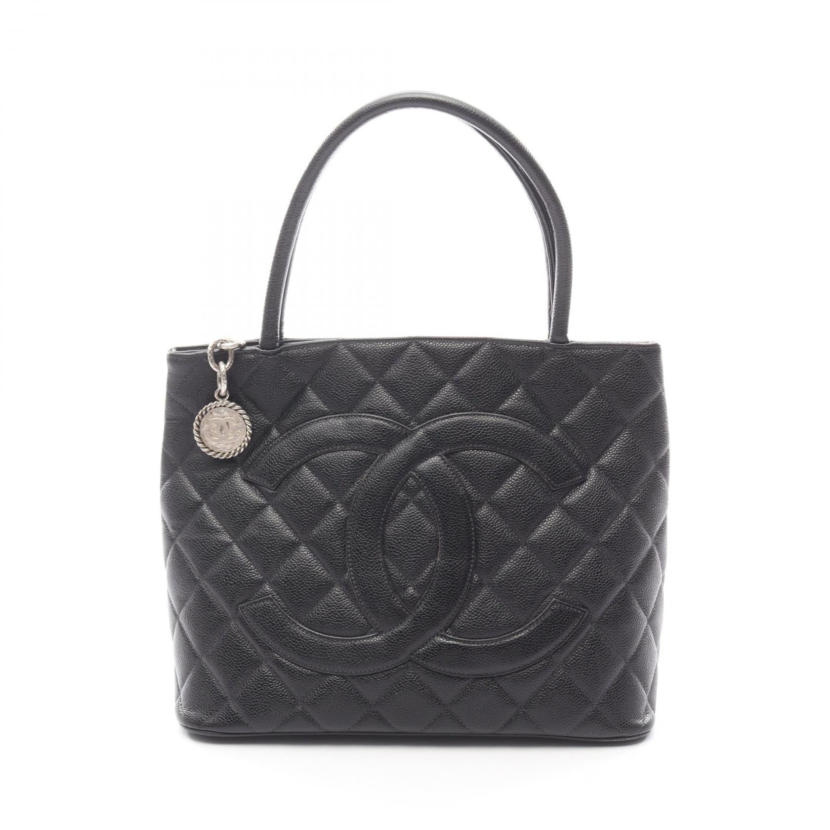 復刻トート ハンドバッグ トートバッグ キャビアスキン ブラック