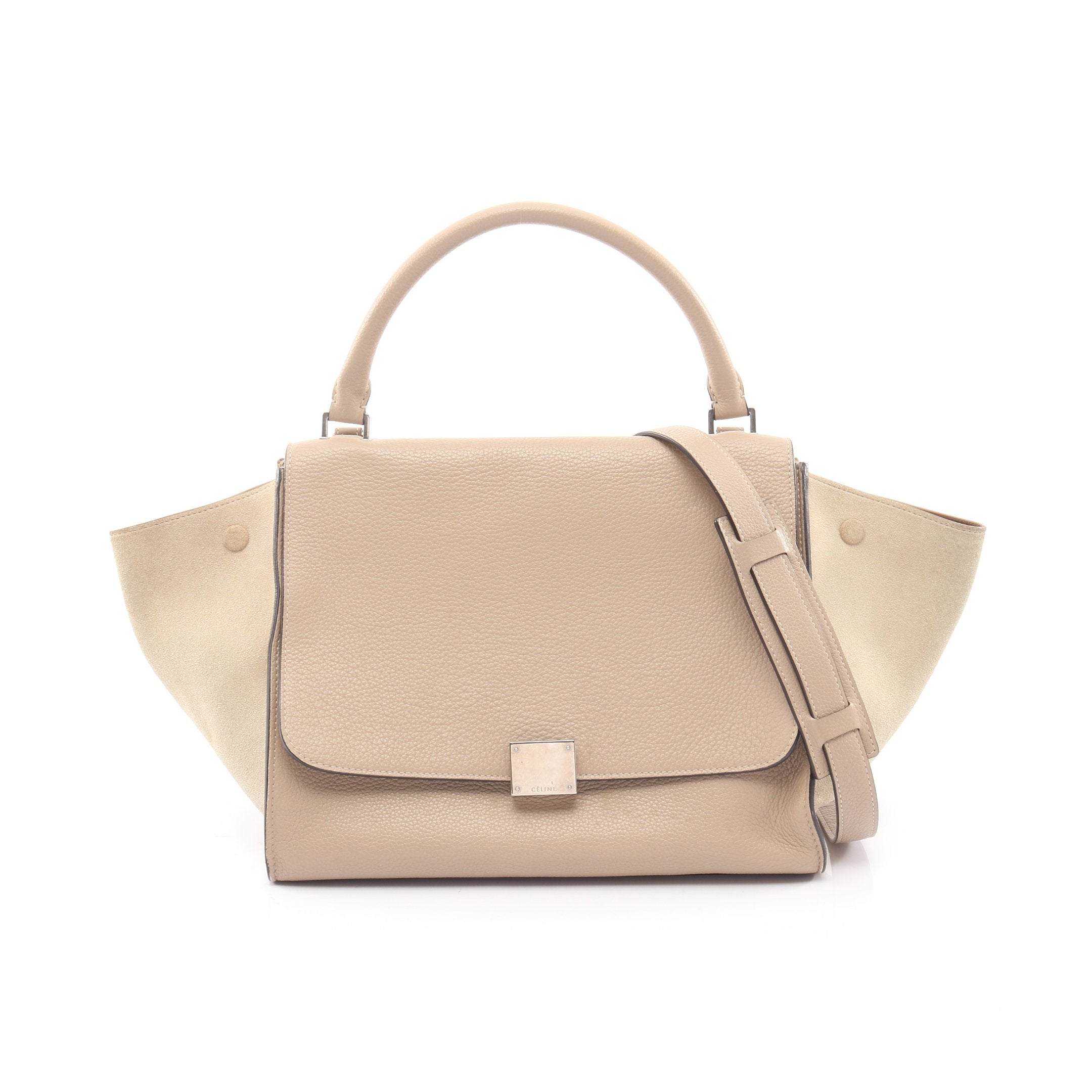 CELINE セリーヌ トラペーズ スエード×レザーバック 2WAYバッグ CELINE/セリーヌ】 Trapeze small 2way suede（ハンドバッグ