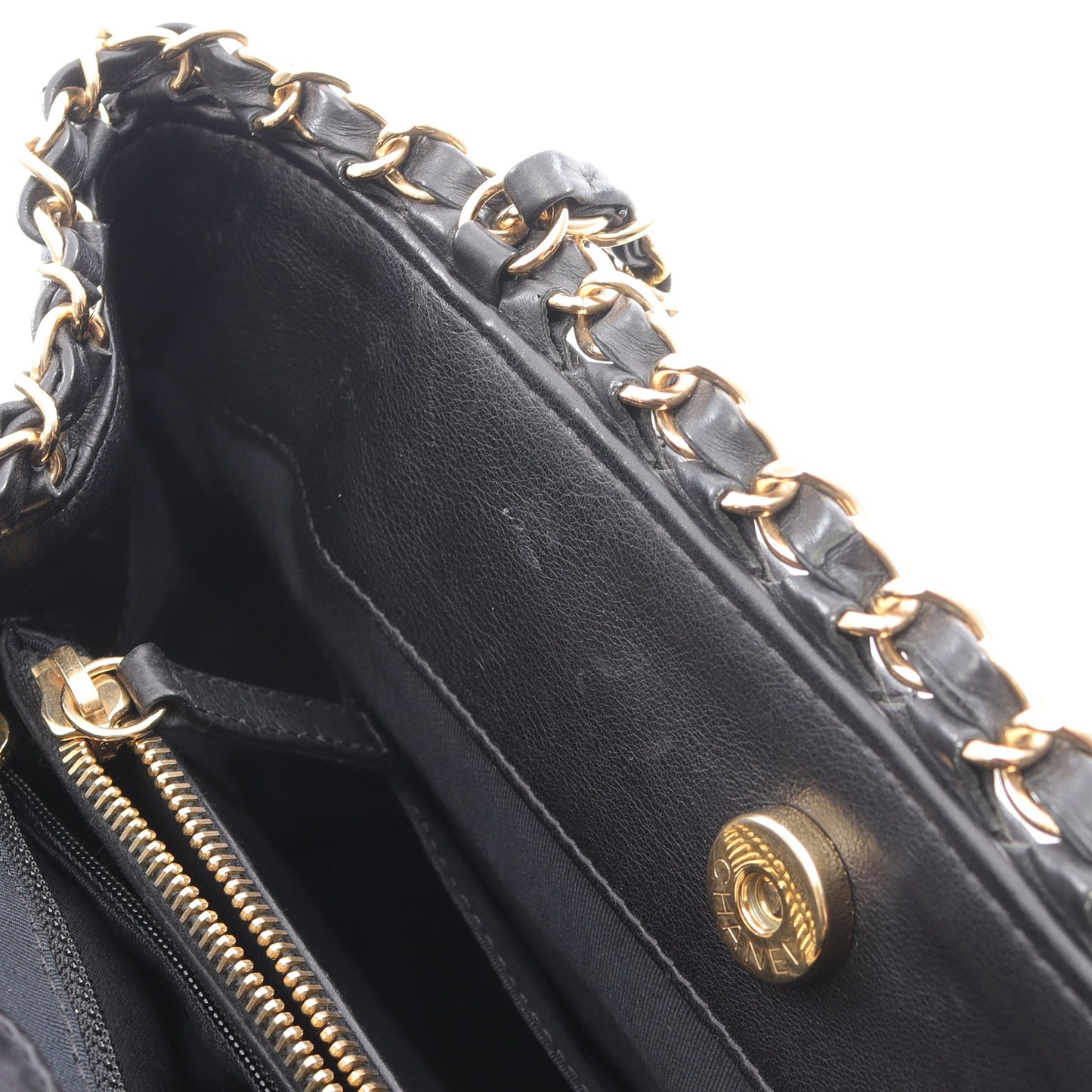 マトラッセ チェーンショルダーバッグ チェーントートバッグ レザー ブラック ゴールド金具 シャネル バッグ CHANEL