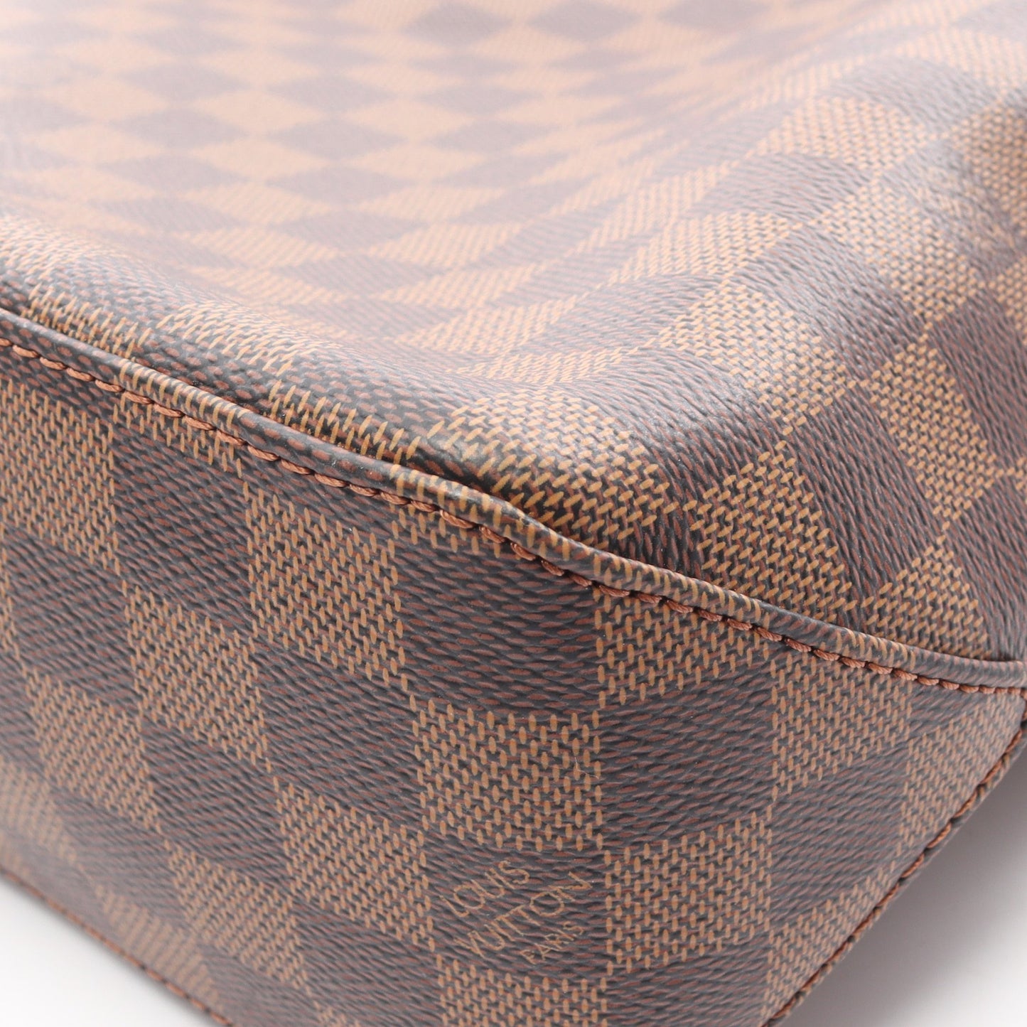 ジェイク ダミエエベヌ ハンドバッグ トートバッグ PVC レザー ブラウン 2WAY ルイヴィトン バッグ LOUIS VUITTON