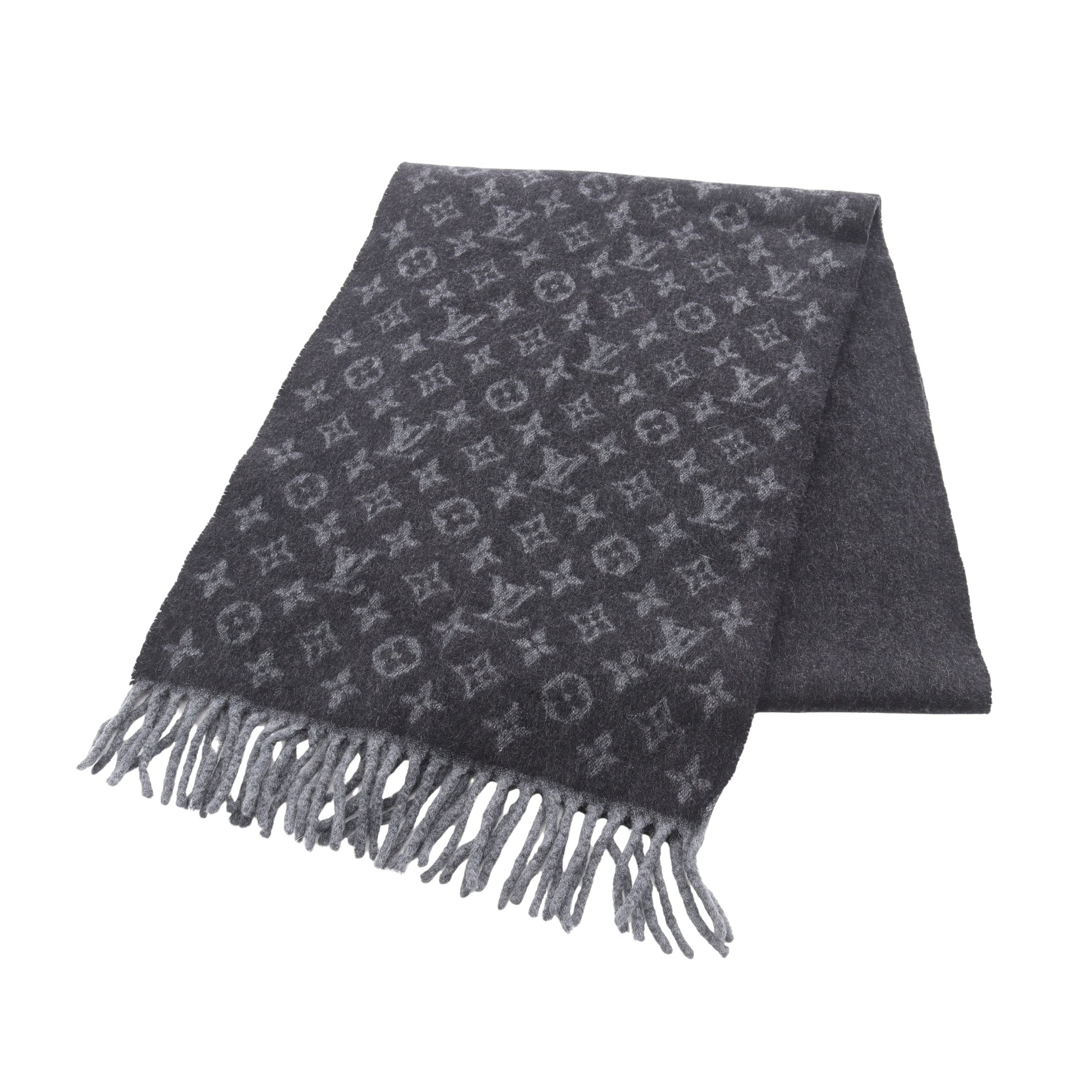 エシャルプ モノグラム グラディエント ノワール マフラー カシミヤ