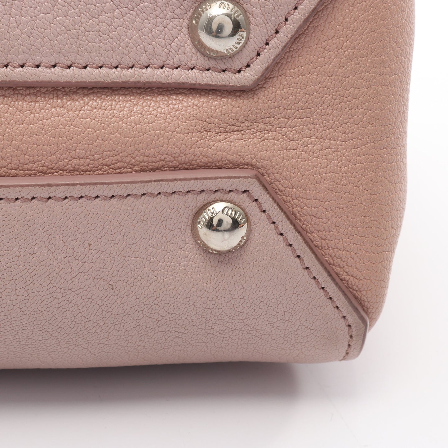 MADRAS ハンドバッグ レザー ピンク 2WAY ミュウミュウ バッグ miu miu