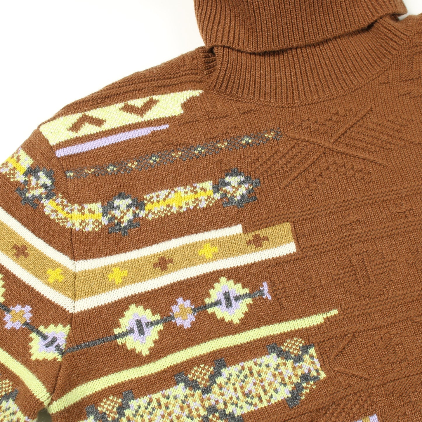 Couleur en Cours ニット タートルネック ウール カシミヤ ブラウン マルチカラー エルメス トップス HERMES