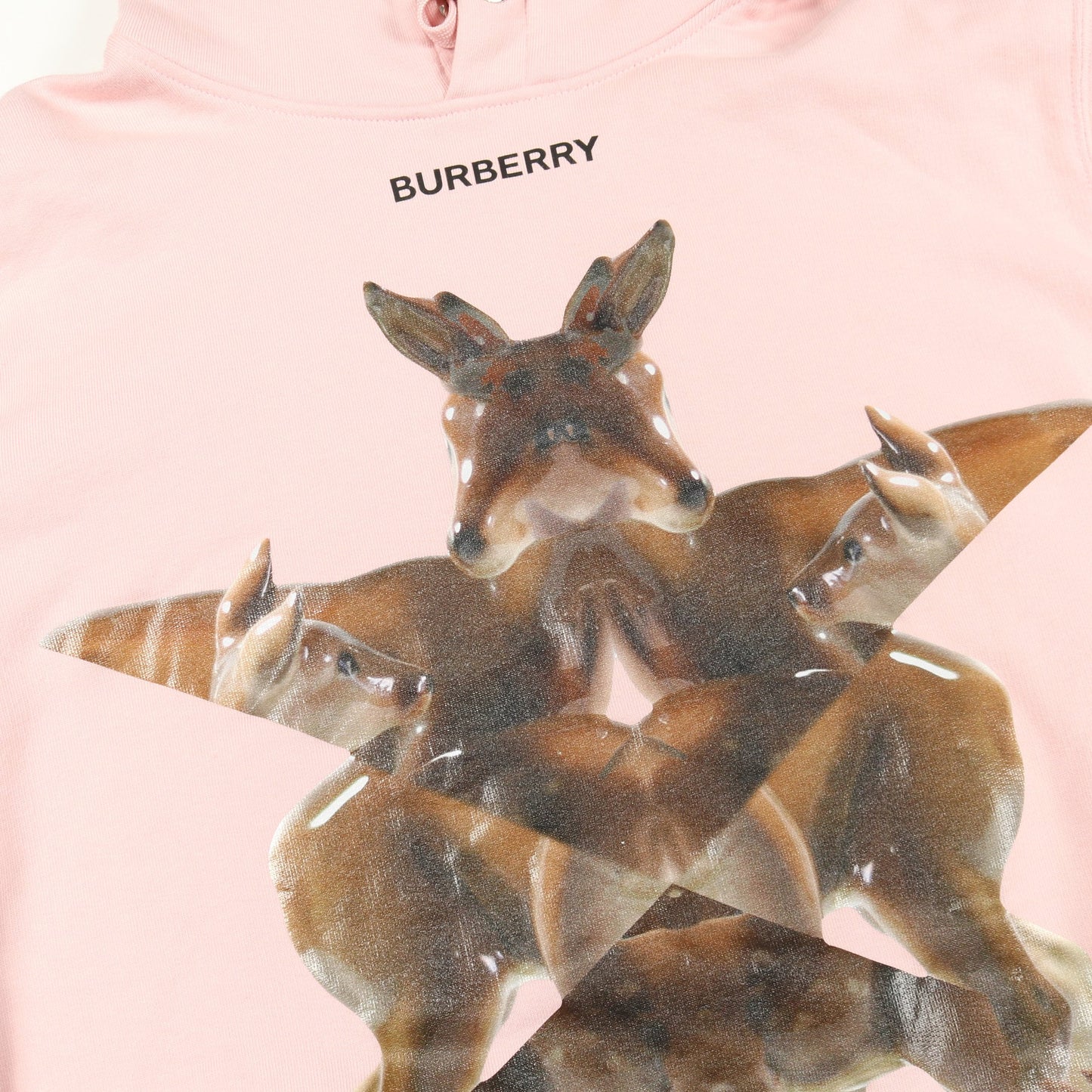 バンビプリント プルオーバーパーカー コットン ピンク バーバリー トップス BURBERRY