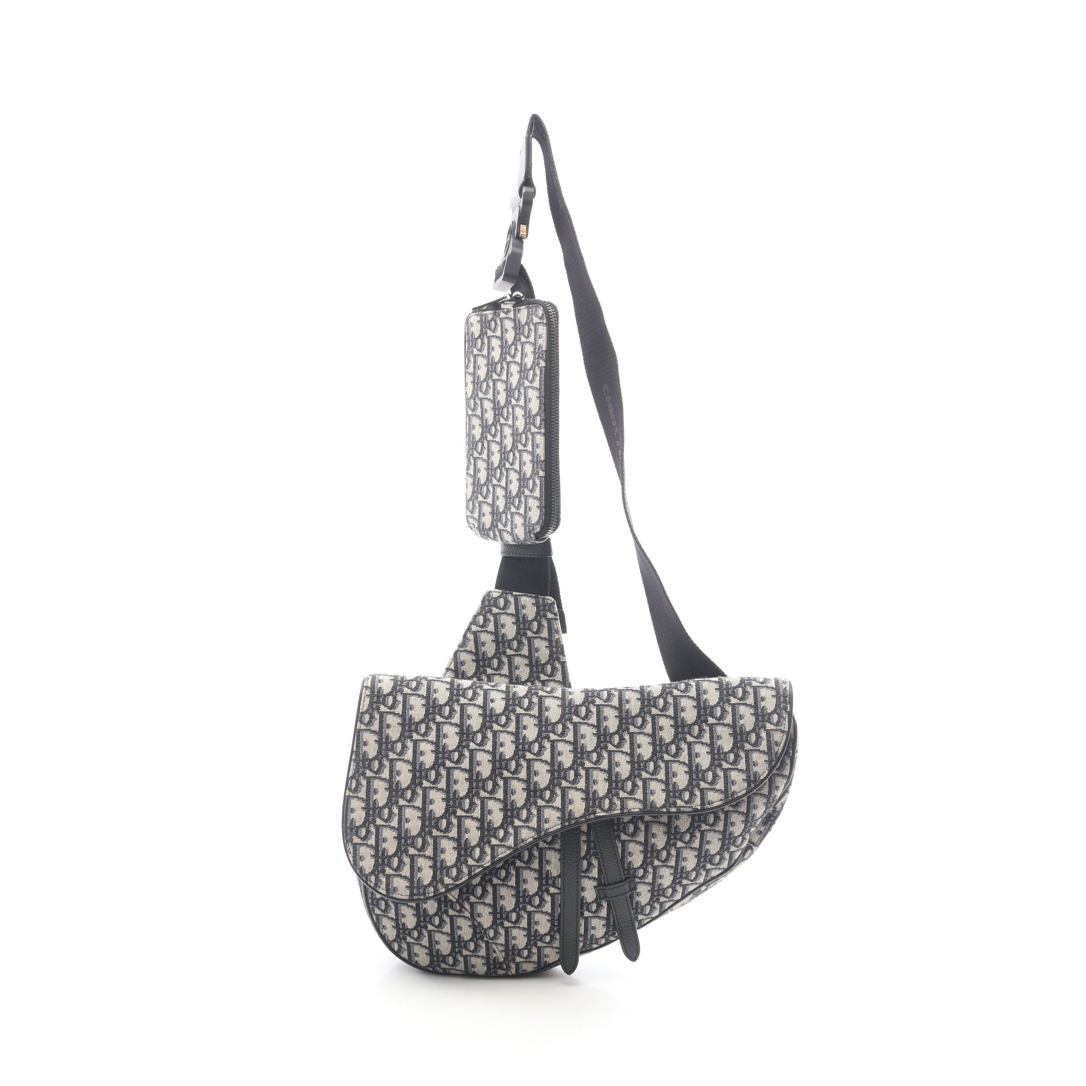 ディオール キャンバス×レザー オブリーク サドルソフト ボディバッグ SADDLE サドル オブリーク ジャガード ボディバッグ キャンバス レザー