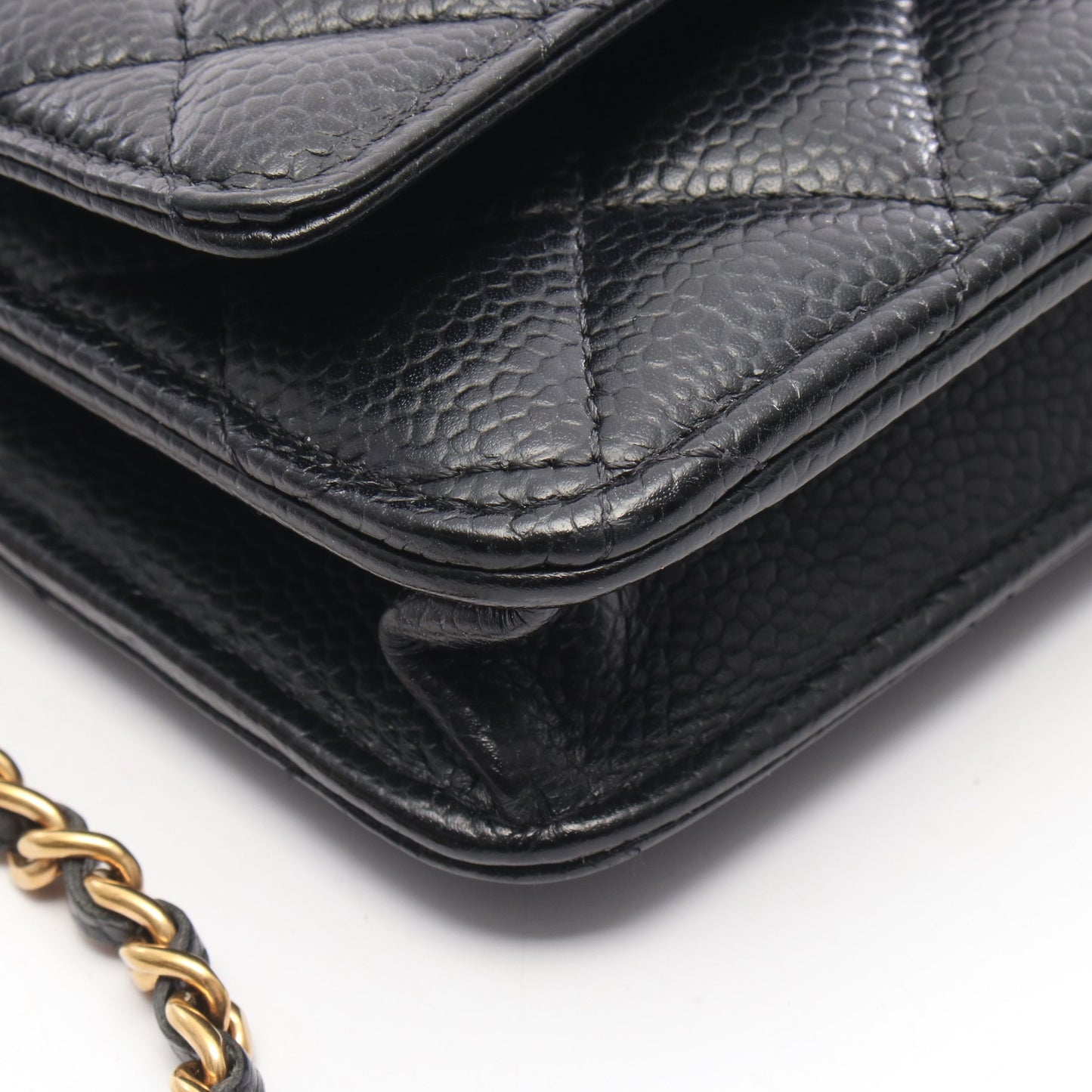 マトラッセ チェーンウォレット キャビアスキン ブラック ゴールド金具 シャネル バッグ CHANEL