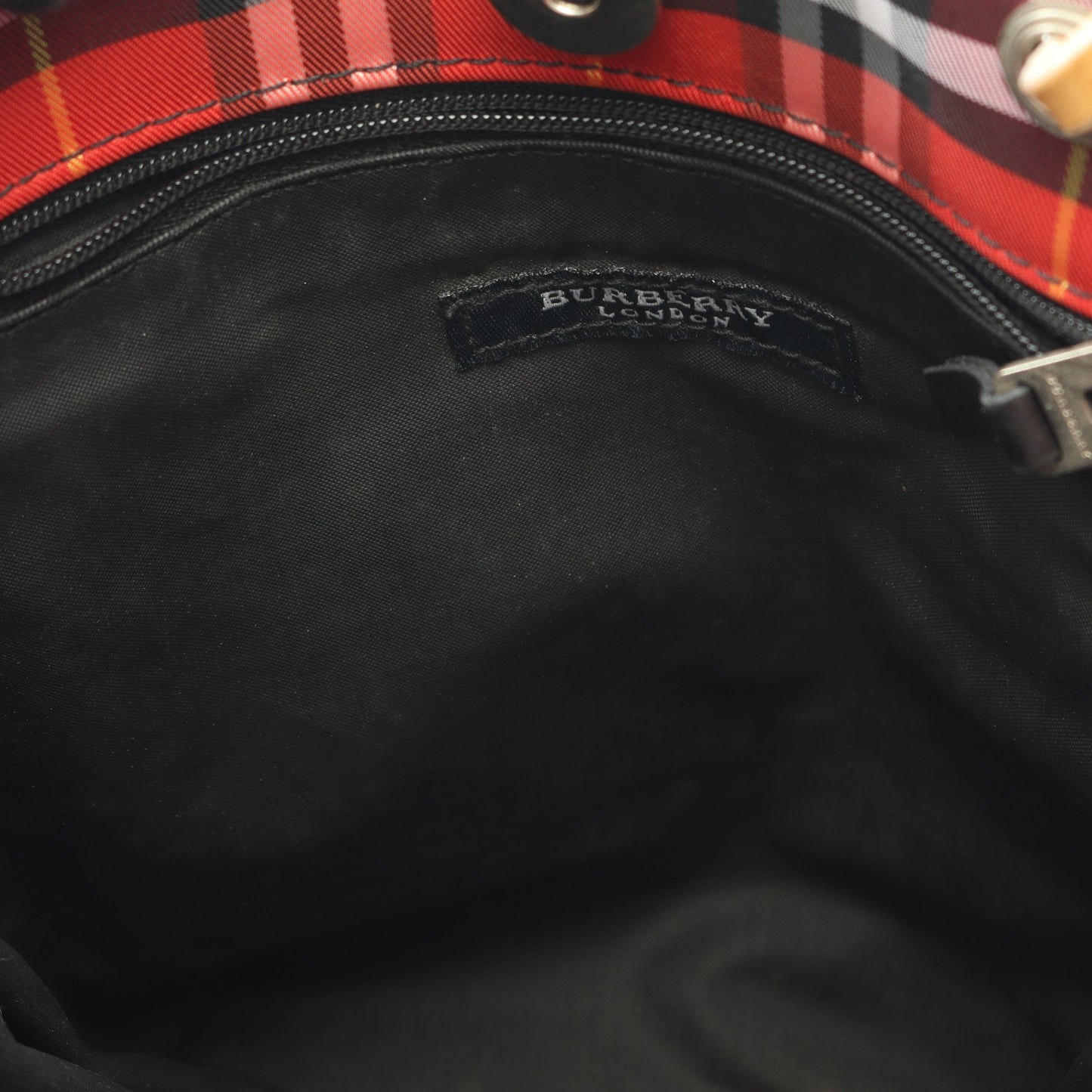 ノバチェック ハンドバッグ キャンバス レザー レッド ライトブラウン マルチカラー バーバリー バッグ BURBERRY