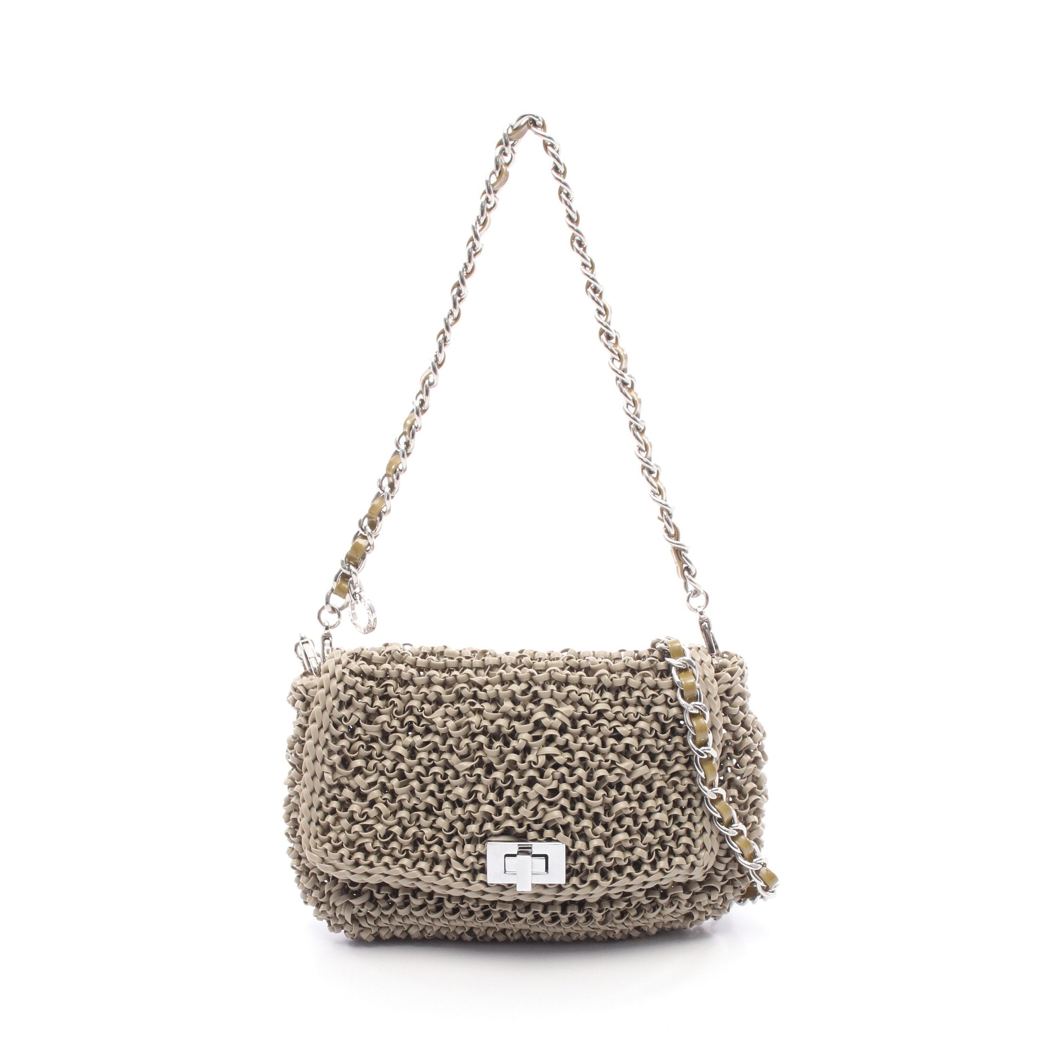 ルケット ワイヤーバッグ チェーンショルダーバッグ PVC エナメル