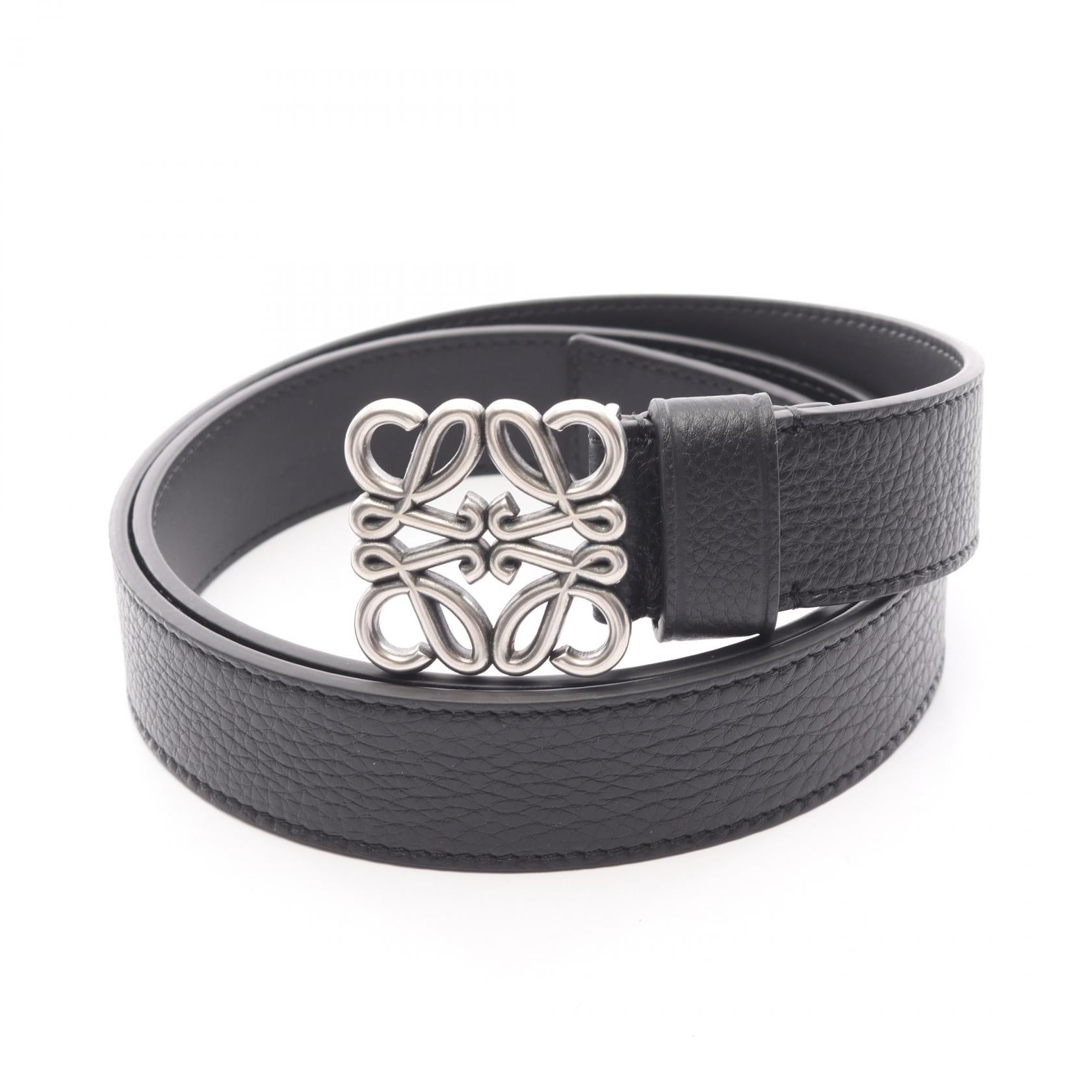 チャンキー アナグラム ベルト レザー ブラック ロエベ – RECLO