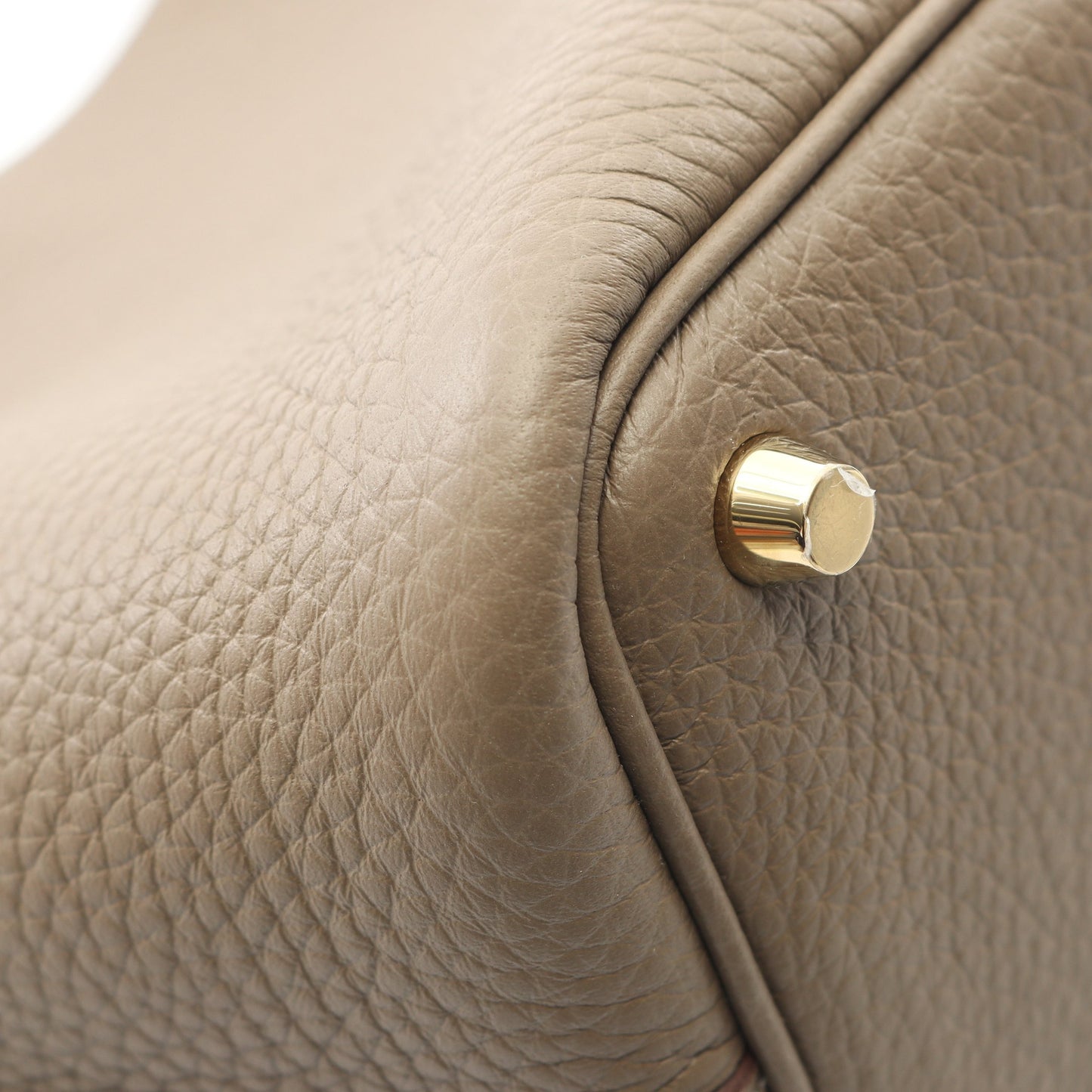 ピコタンロックPM エトゥープ ハンドバッグ トリヨンクレマンス グレーブラウン シルバー金具 W刻印 エルメス バッグ HERMES