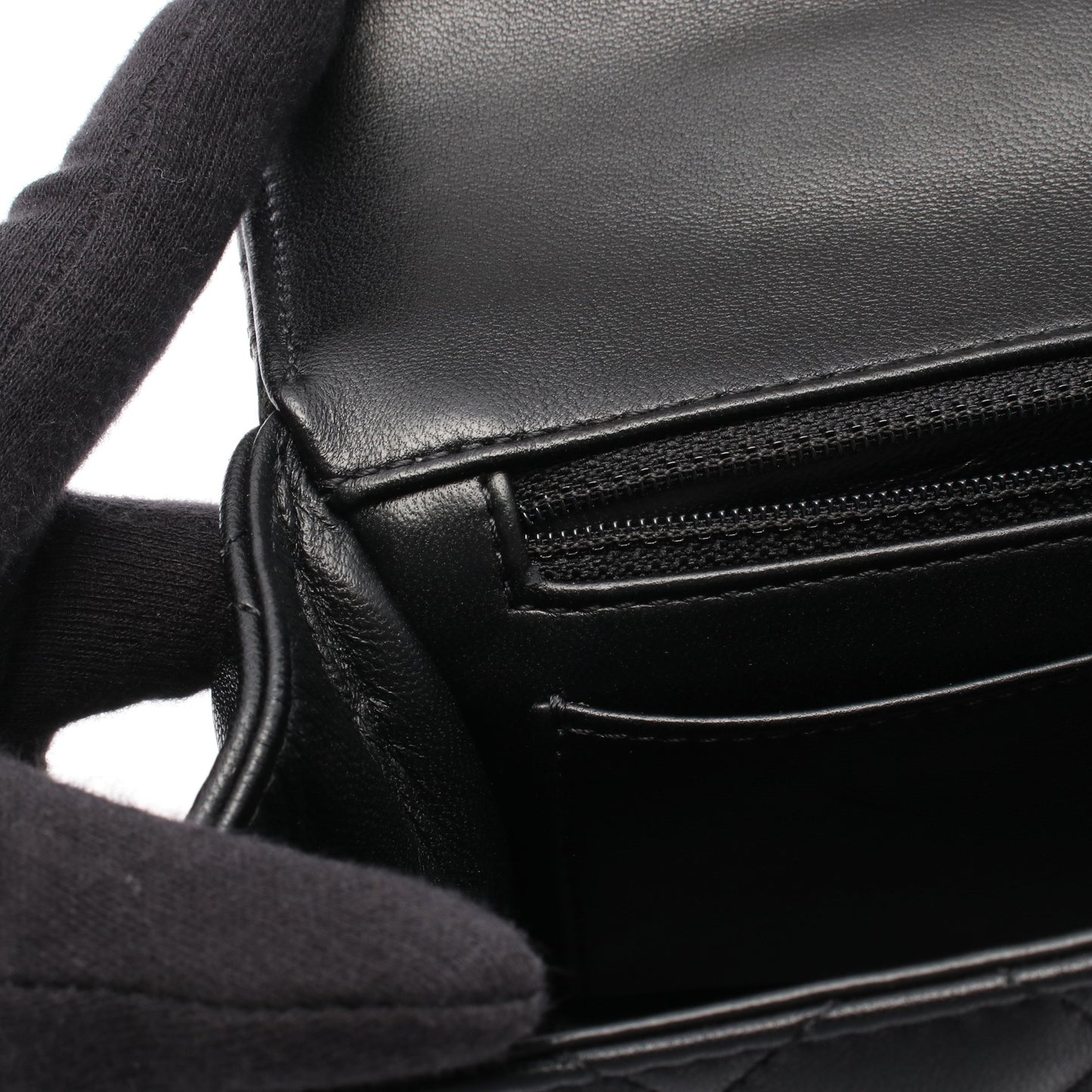 マトラッセ チェーンショルダーバッグ ラムスキン ブラック ゴールド金具 2WAY シャネル バッグ CHANEL