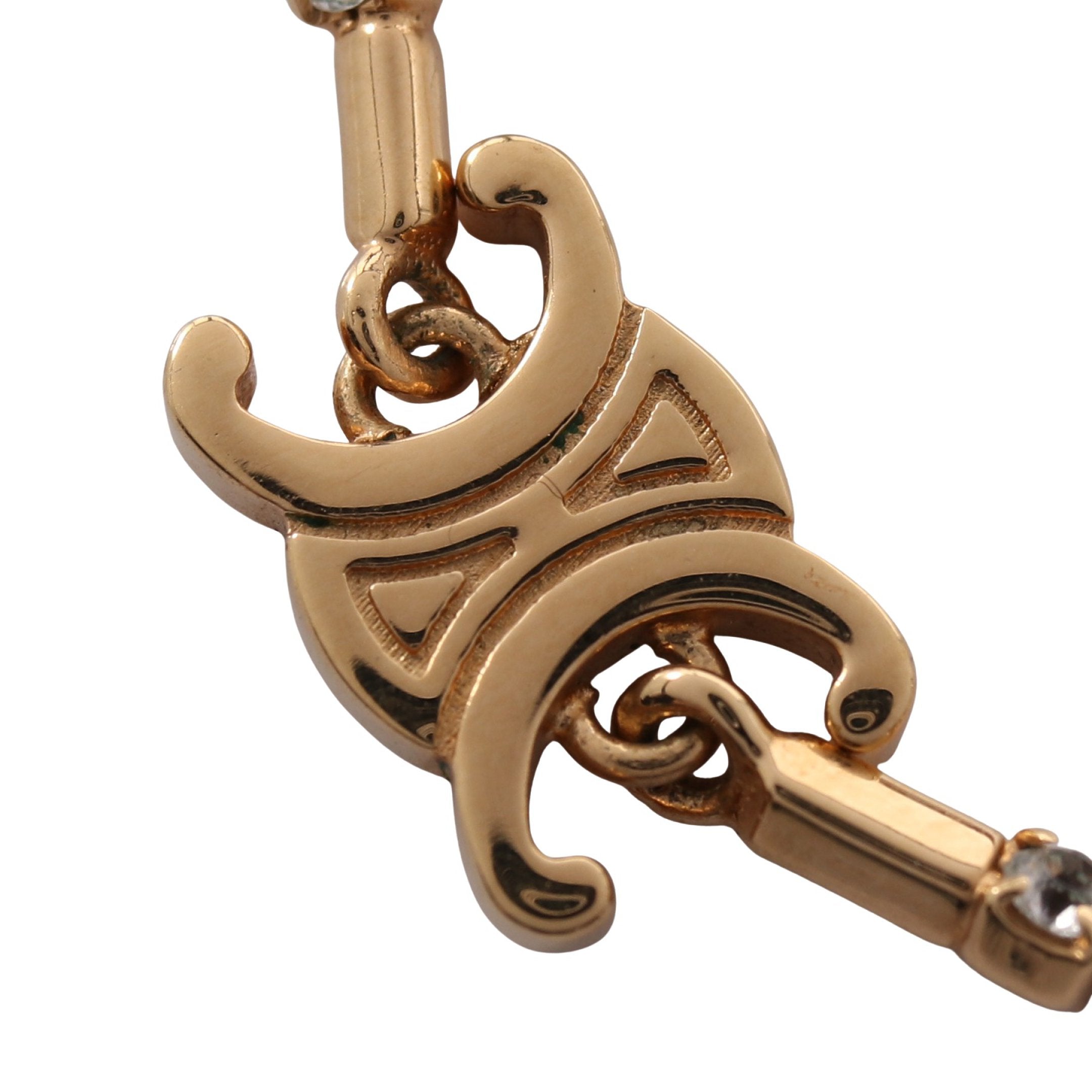 トリオンフ スパークル ネックレス GP ラインストーン ゴールド クリア