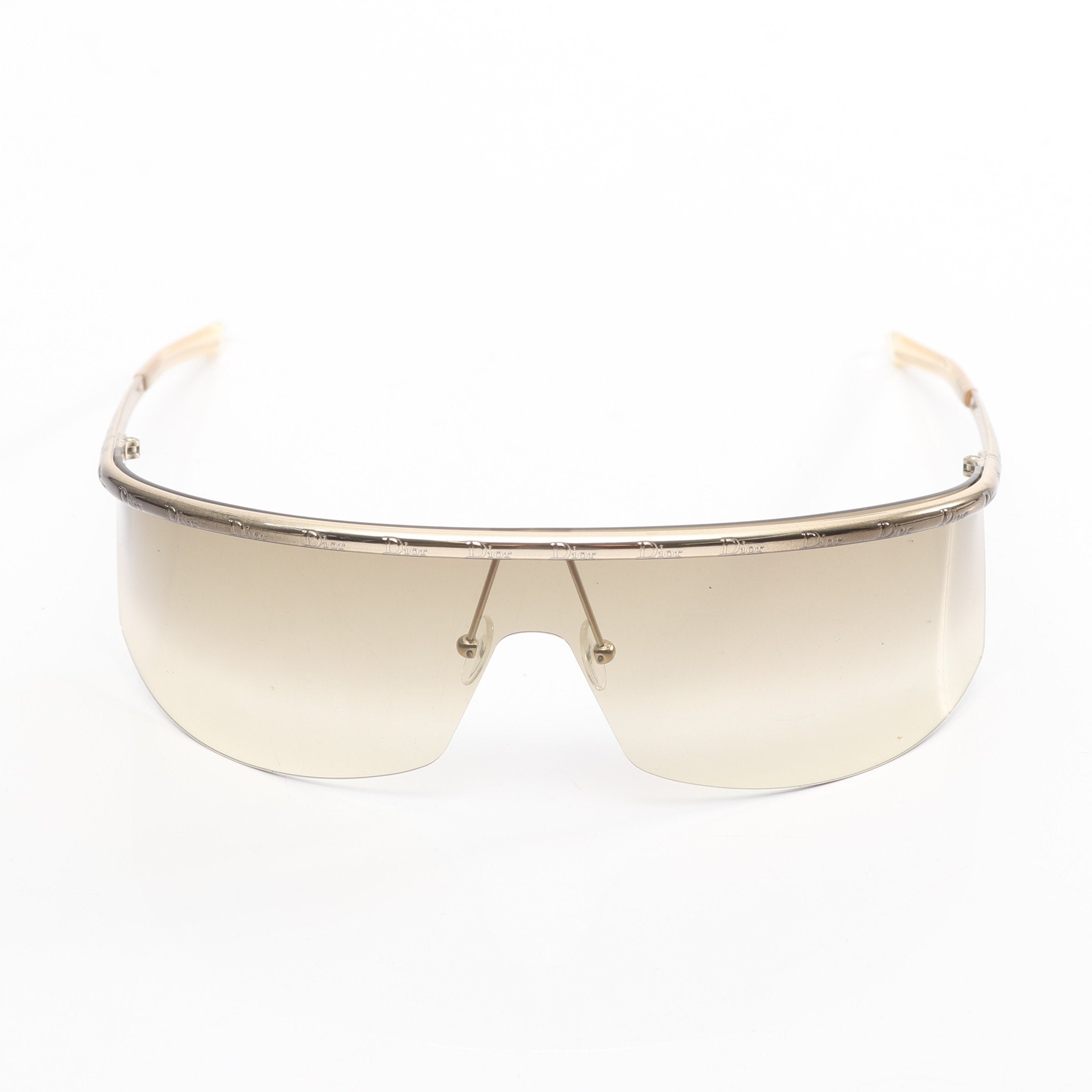 リムレス サングラス GP ゴールド グラデーションレンズ クリスチャン