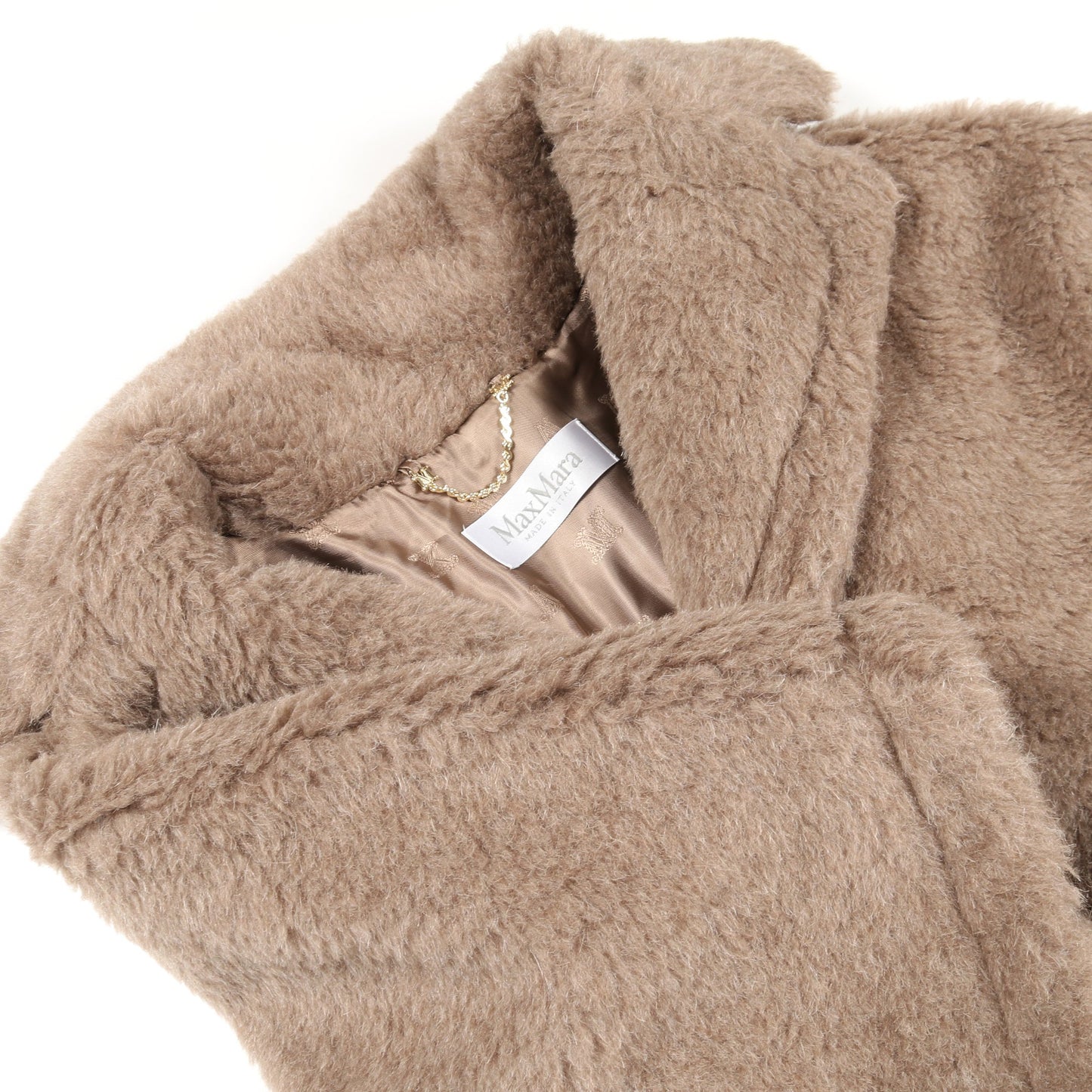 テディベア ケープ ジャケット アルパカ ウール シルク グレーブラウン マックスマーラ アウター Max Mara