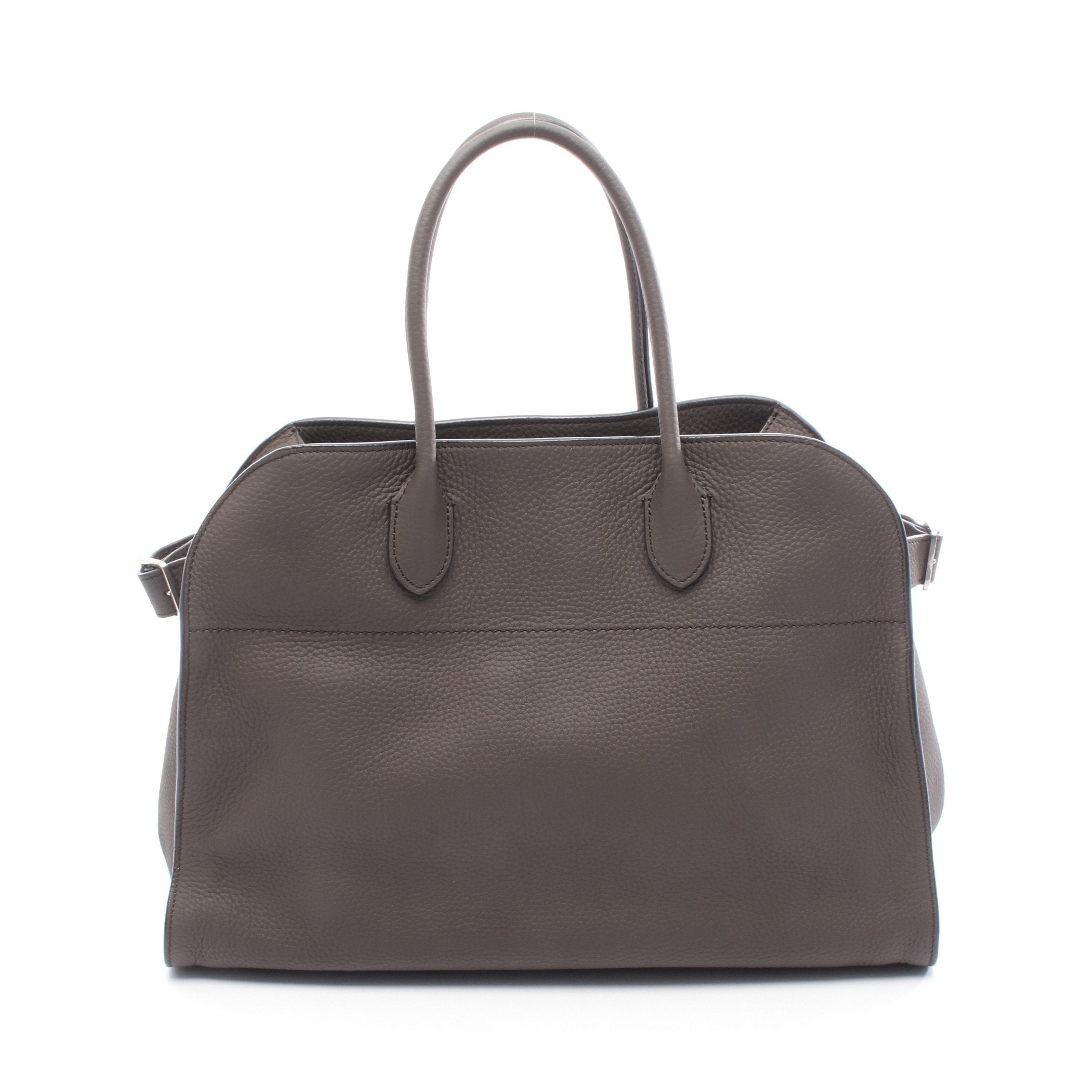SOFT MARGAUX 15 マルゴー ハンドバッグ レザー グレーブラウン ザロウ
