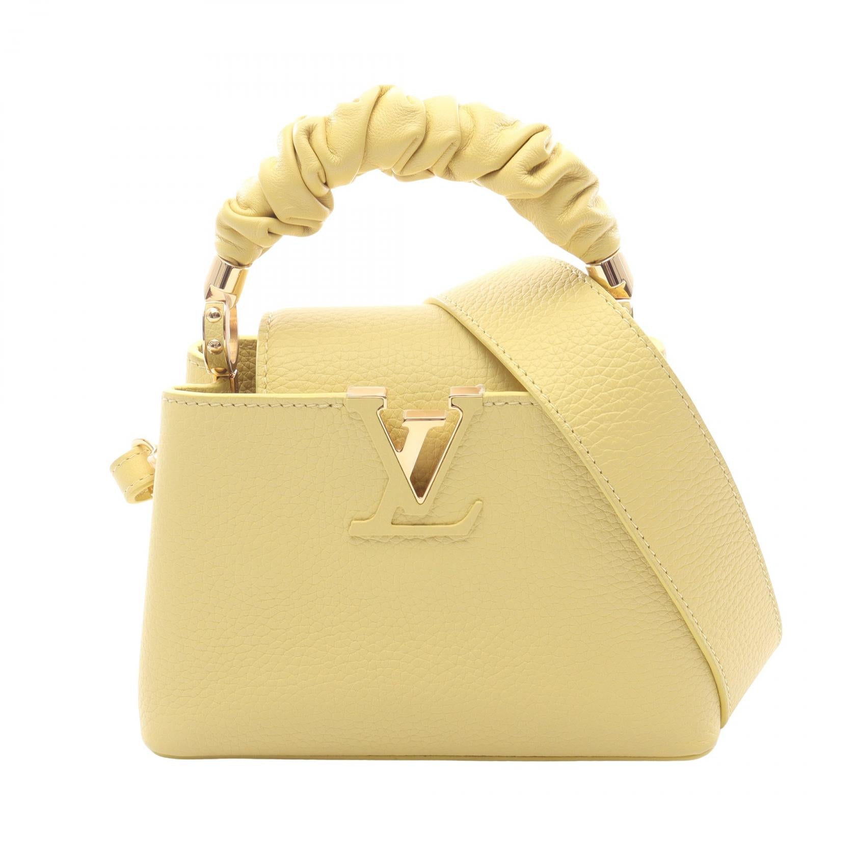 カプシーヌ MINI ハンドバッグ レザー イエロー 2WAY ルイヴィトン – RECLO